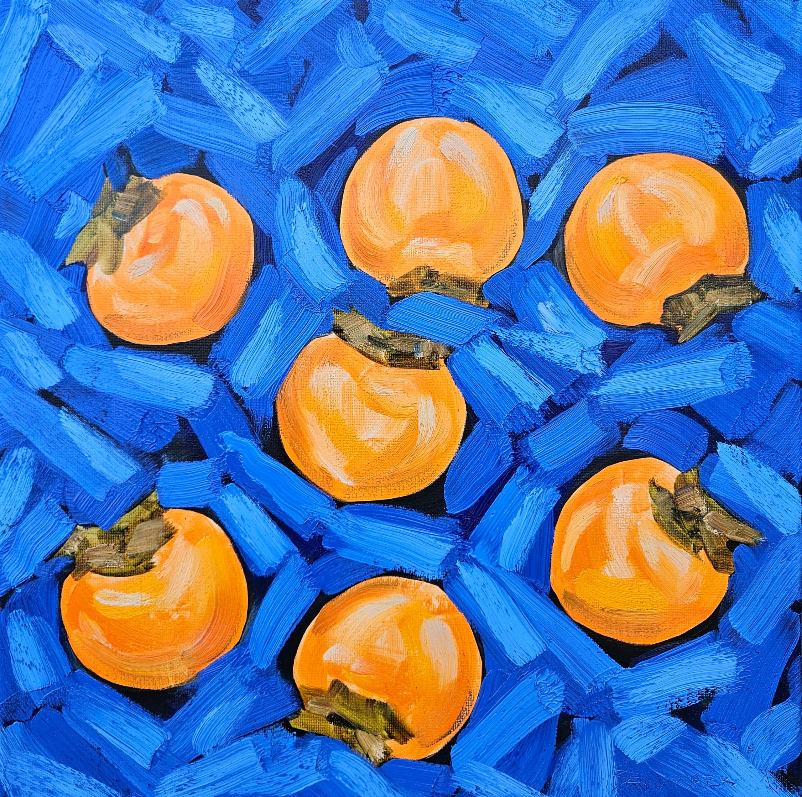 "Хурма". 2025. Холст, масло. 40х40. Цена: 10000₽