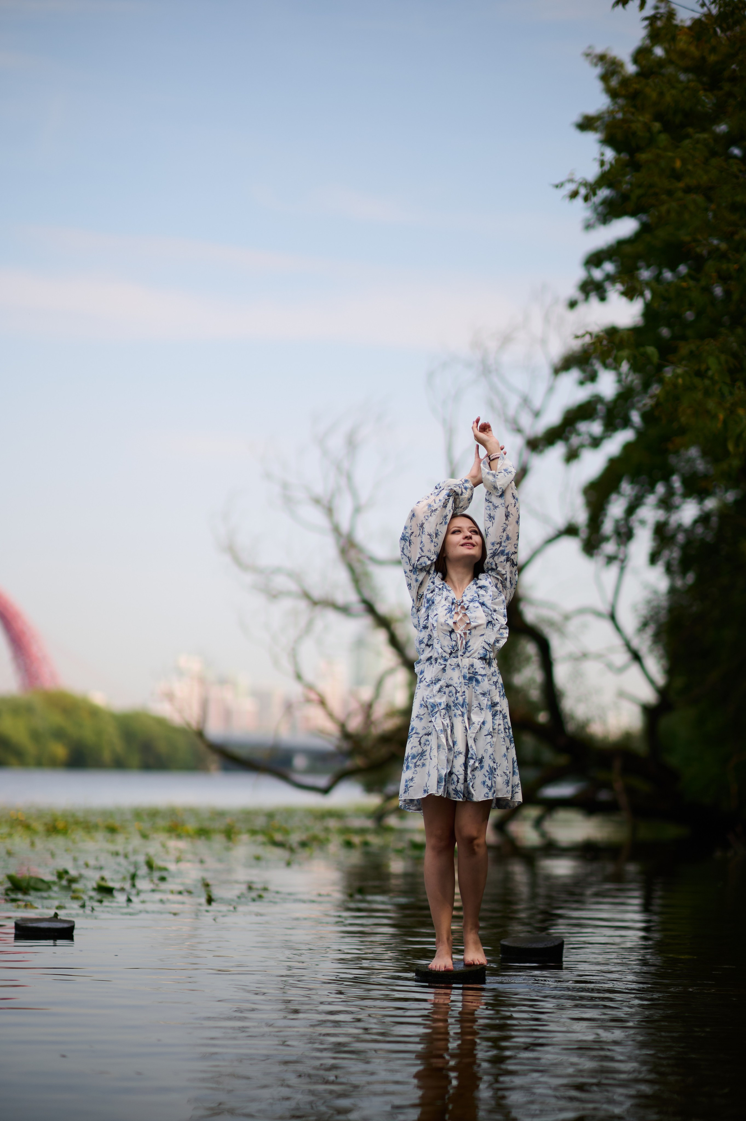 Маша. Фотосъемки на сапах, Москва. Сплавы на сапах