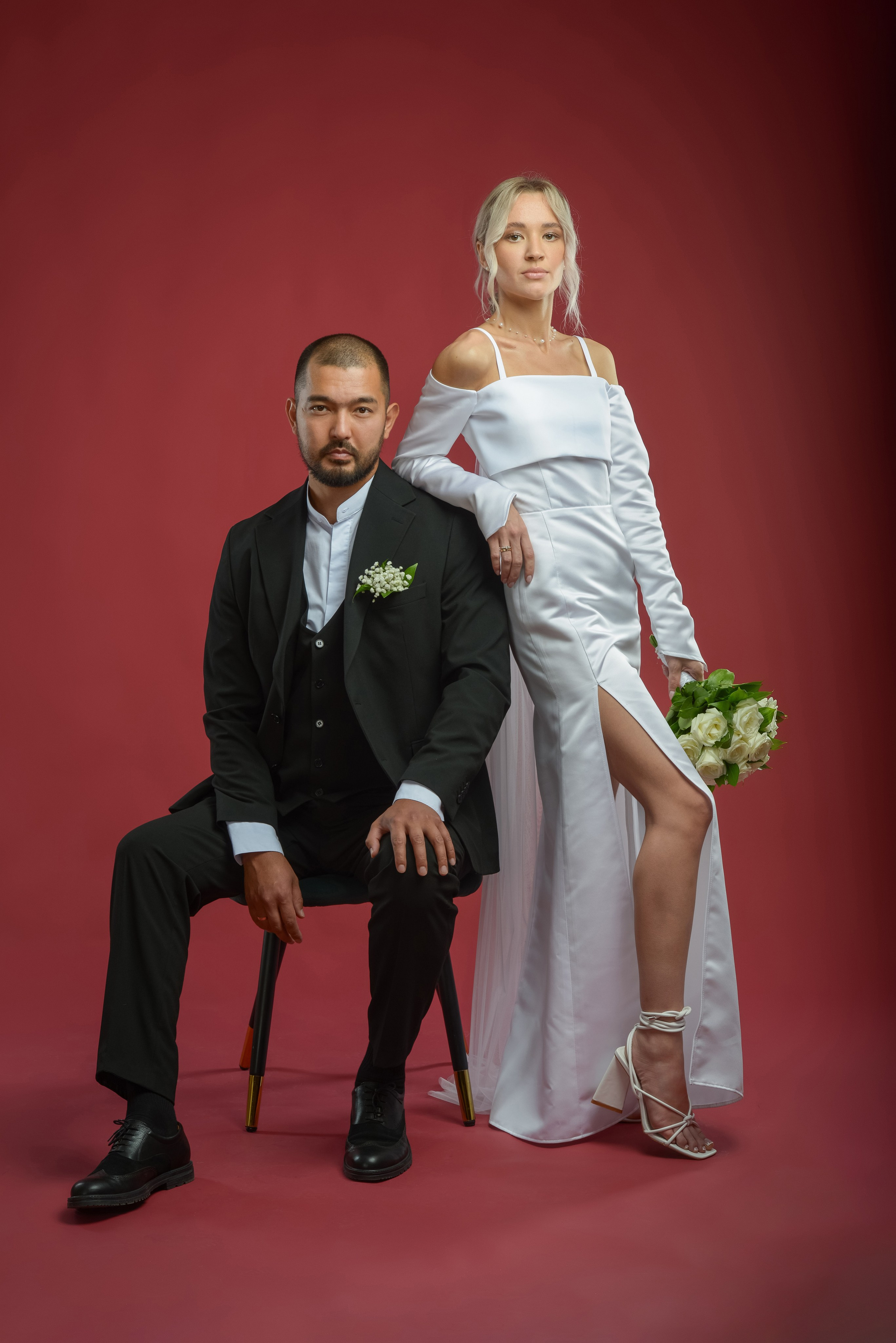 Студийная съемка свадебной пары. Татьяна Гойда портретный и семейный фотограф Ленск. Выпускные альбомы