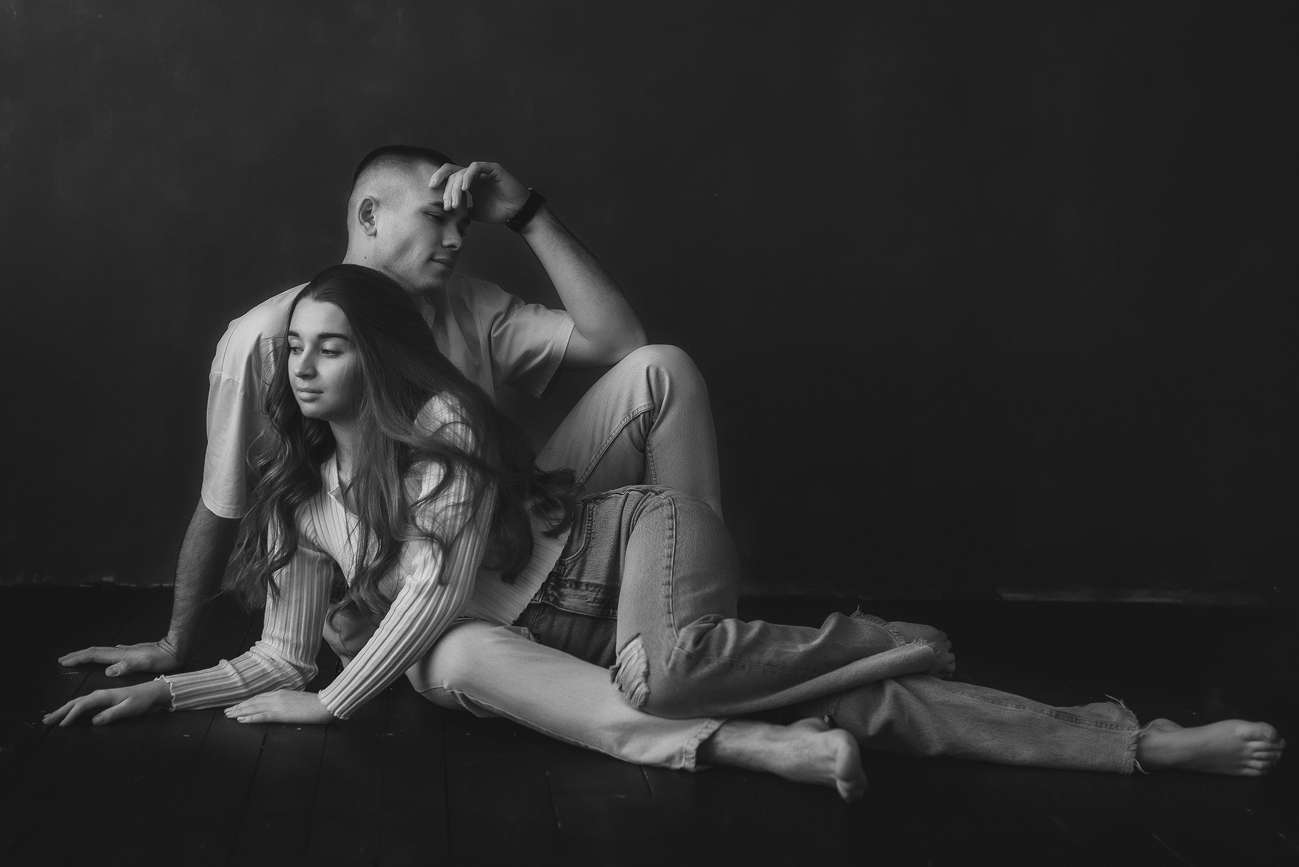 Love story в ЧБ. Семейный, детский фотограф в Воронеже Анна Никитина