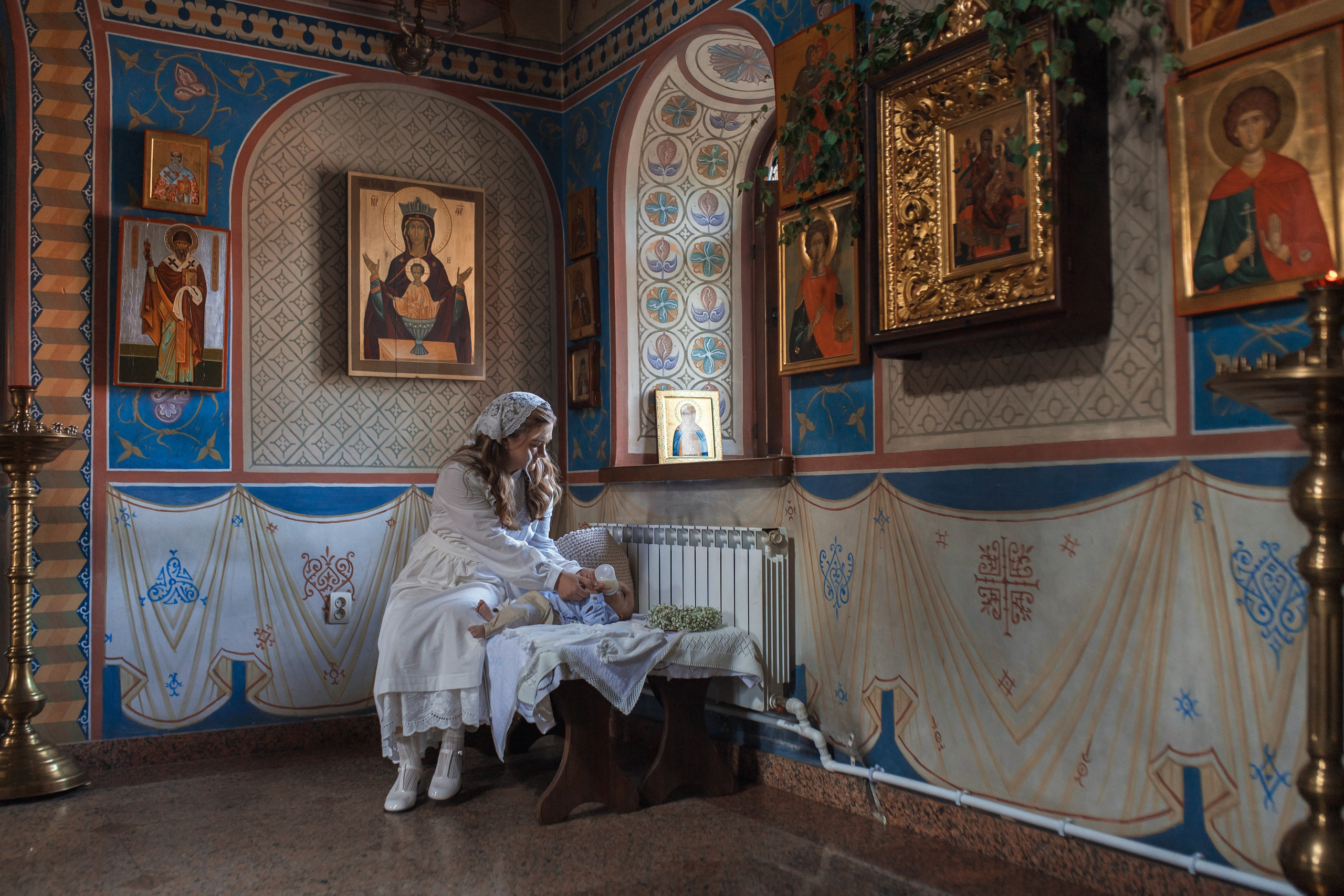 Крещение в Знаменской Церкви г. Переславль Залесский. Профессиональный фотограф в Москве и Мо Мария Шантарёва
