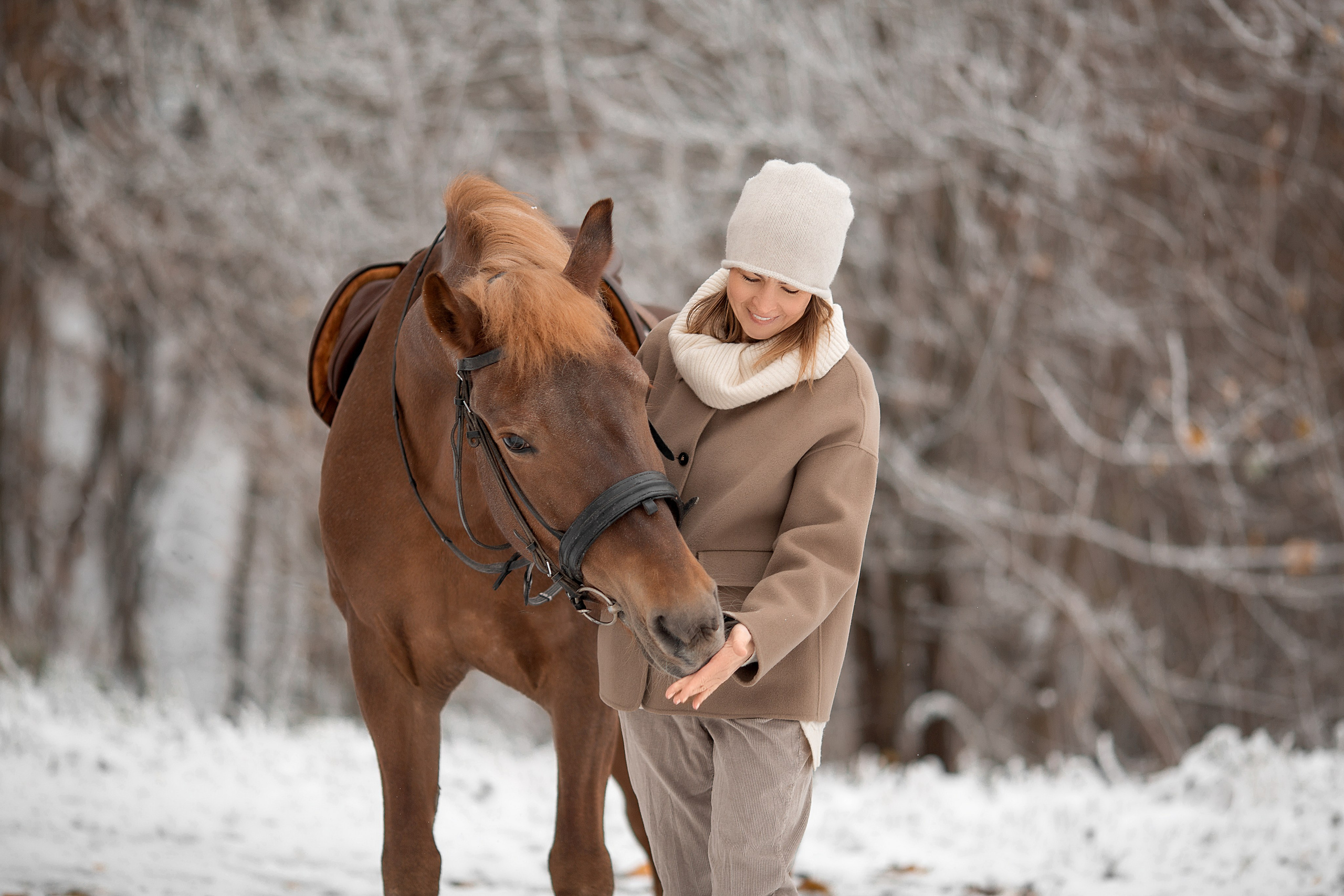 Екатерина и Радуга. Фотосессия с лошадьми в Нижнем Новгороде