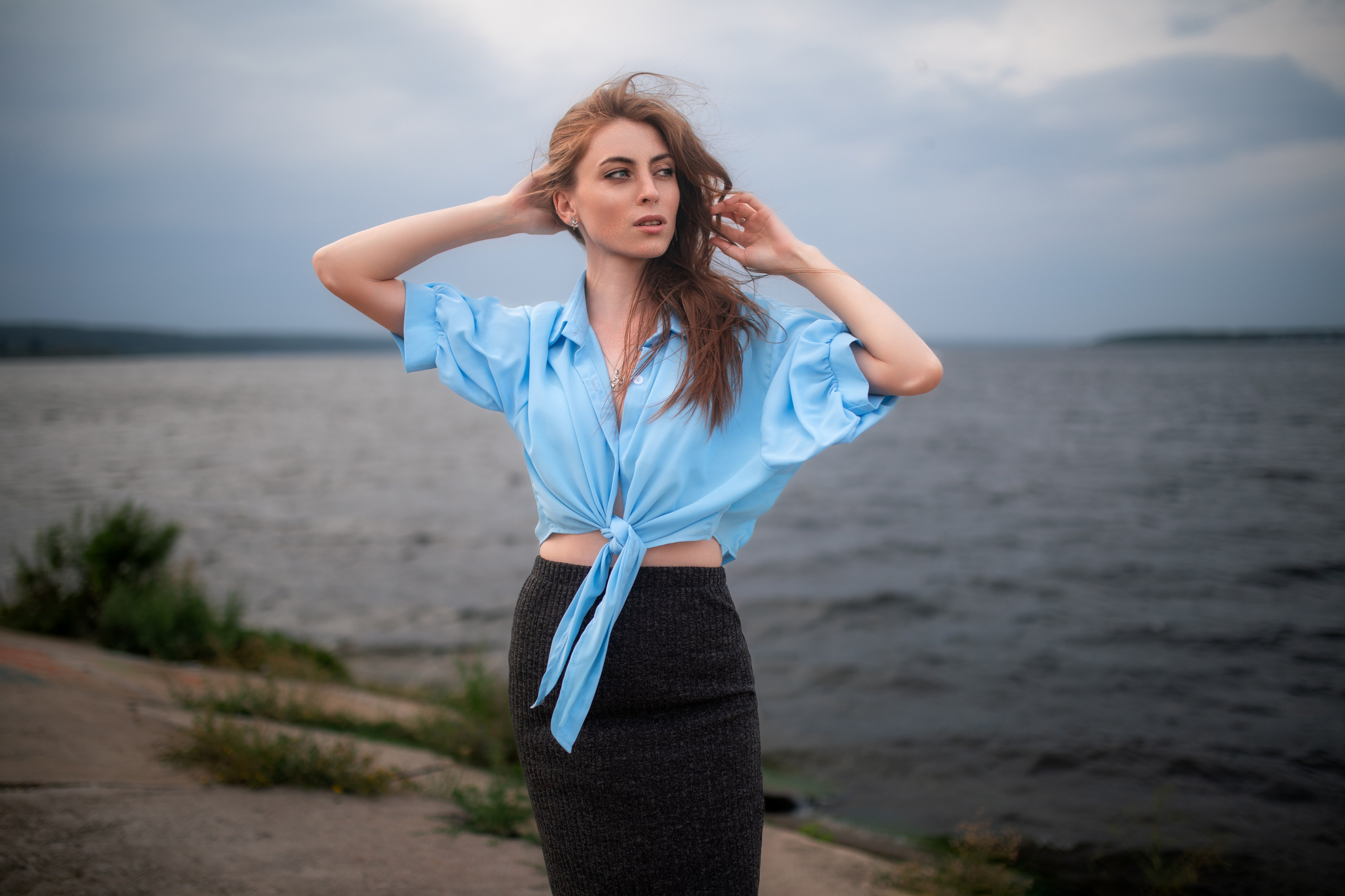 Фотосет с Надеждой на берегу реки в формате для «себя»