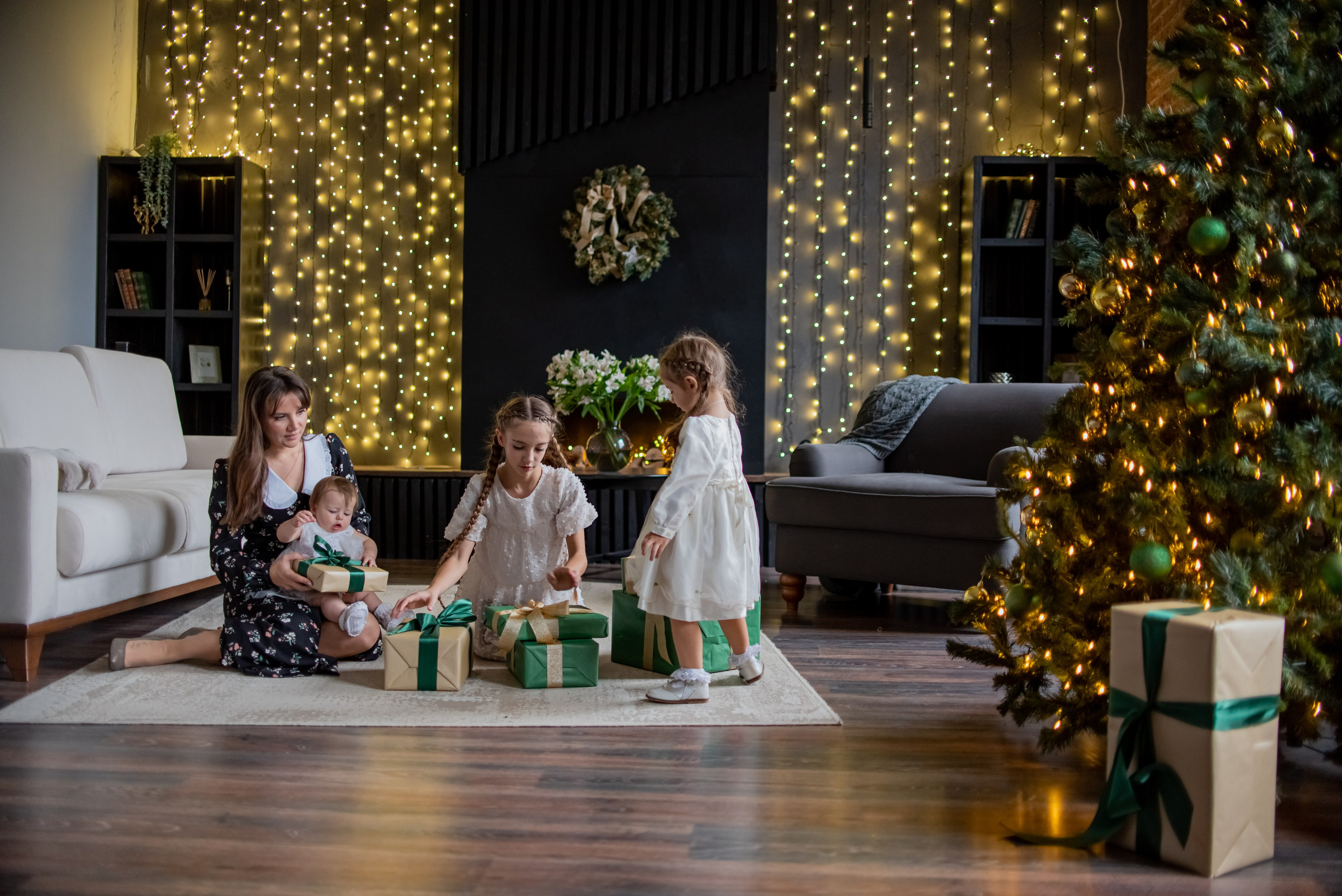 Новогодние фотосессии в студиях. Свадебный и семейный фотограф Екатерина Пушан. Москва, Балашиха, Железнодорожный, Солнечногорск