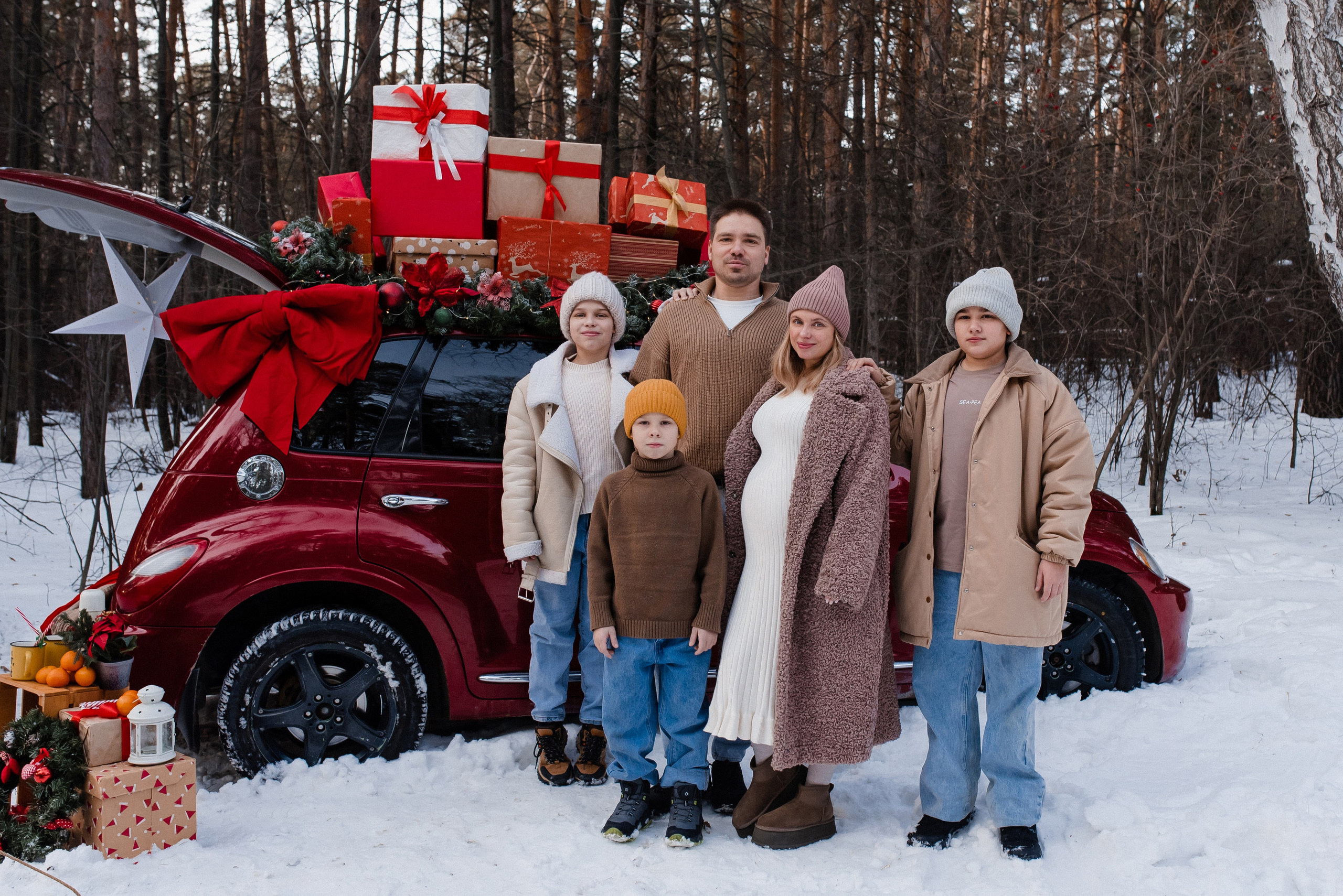 Рождественский фотодень Вильям&Екатерина&Савелий&Леонтий&Василий. Фотограф в Новосибирске Анастасия Курто