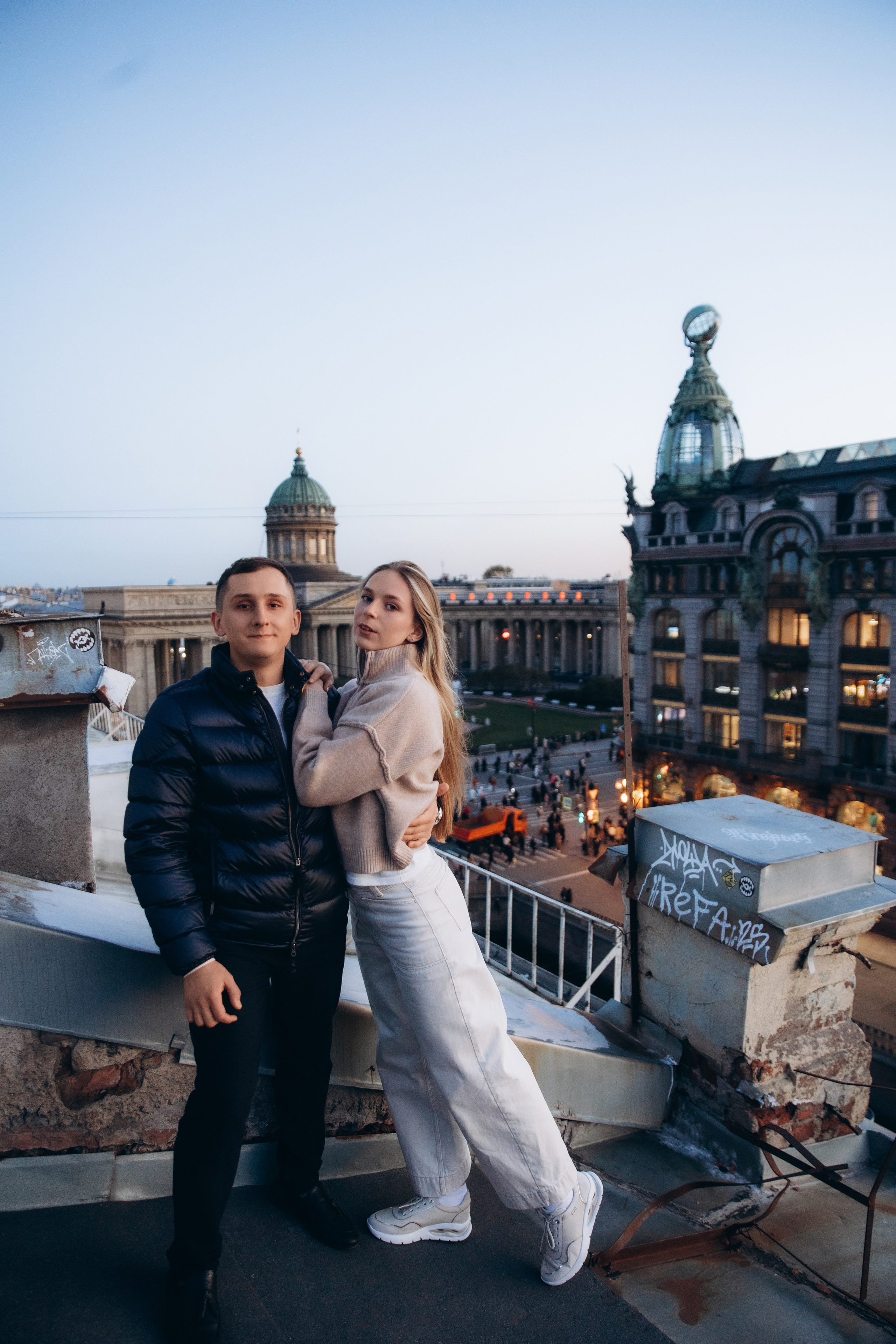 Встречая закат на Питерской крыше. Фотограф в Санкт-Петербурге Разиля Идиятуллина