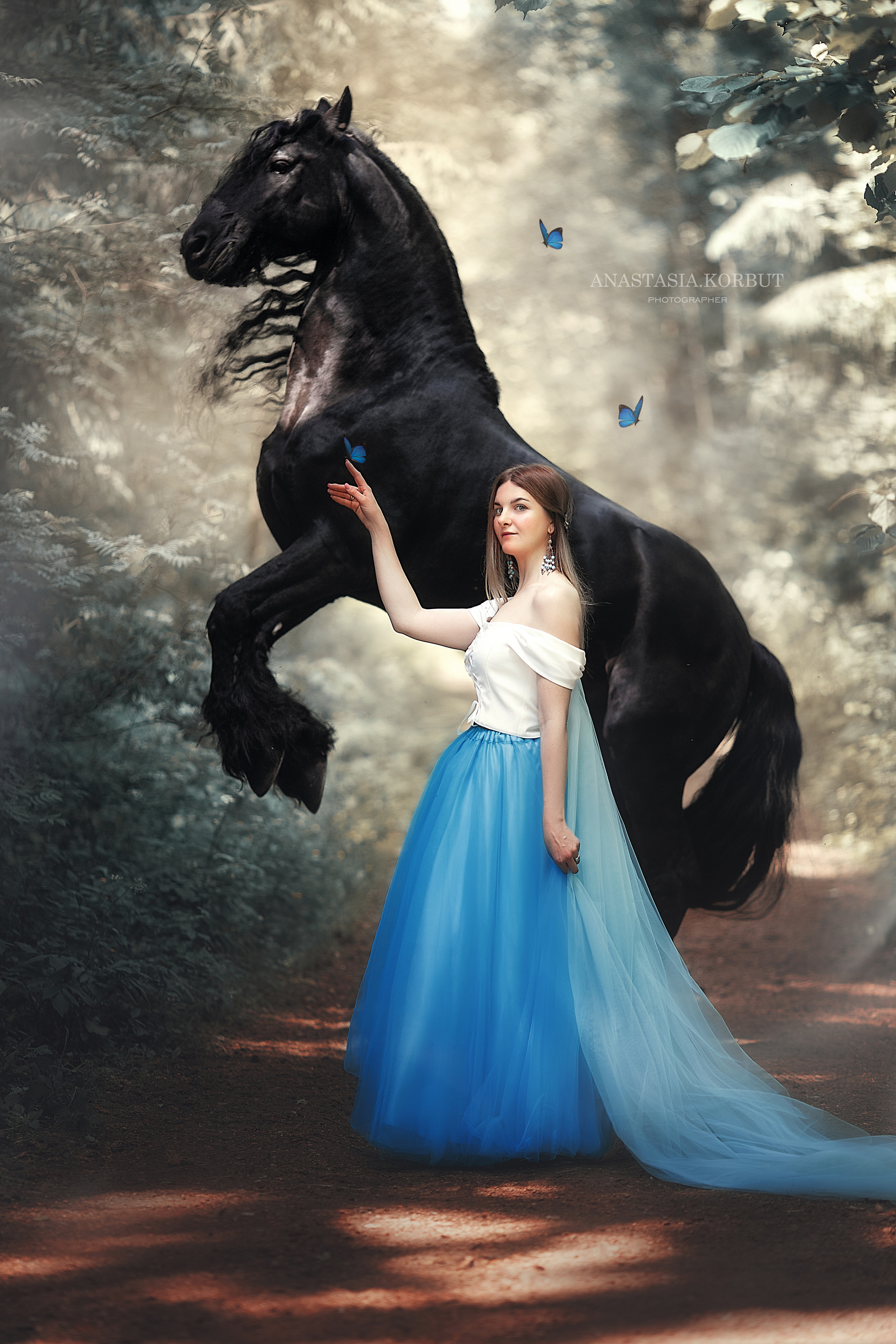 Сказочные фотосессии с лошадьми. Арт фотограф в Минске Анастасия Корбут