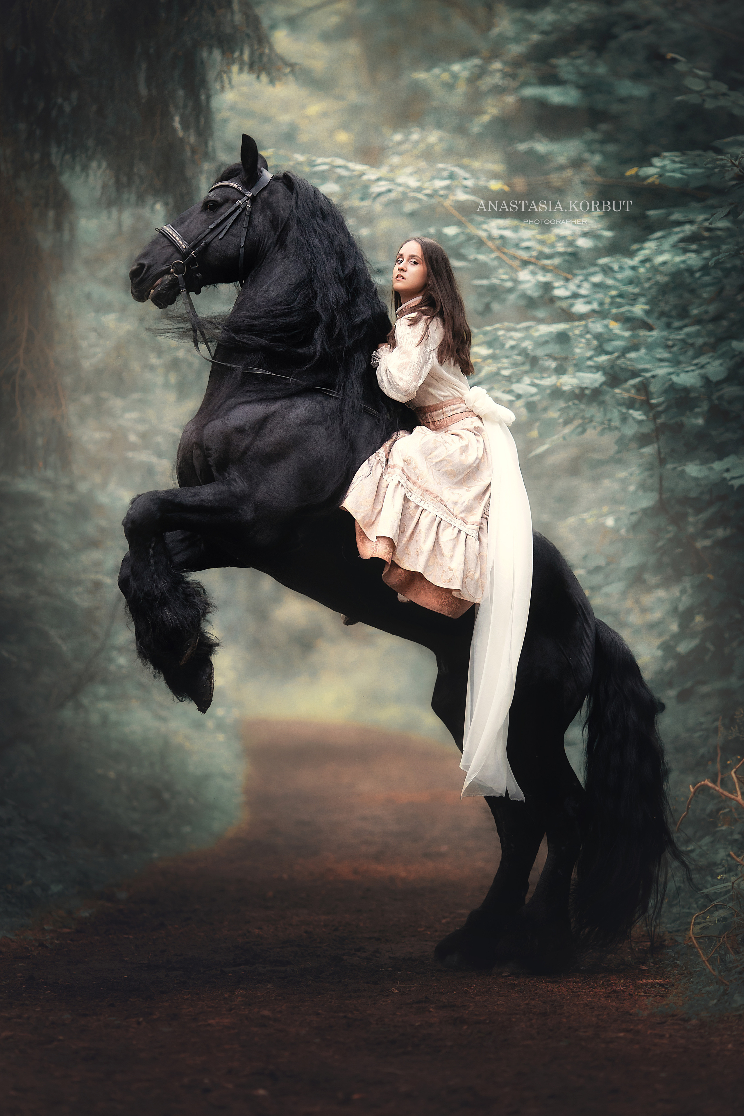 Сказочные фотосессии с лошадьми. Арт фотограф в Минске Анастасия Корбут