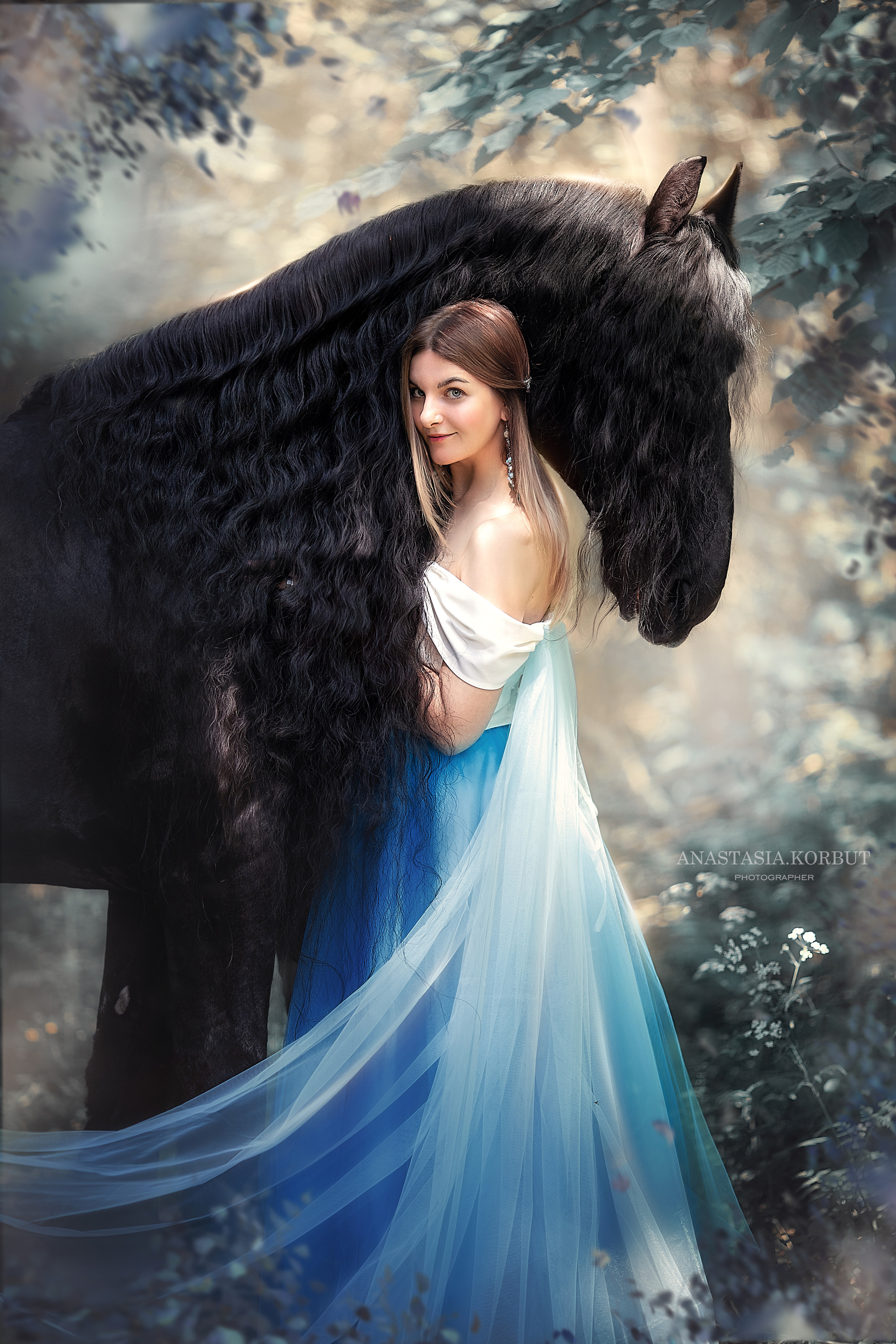 Сказочные фотосессии с лошадьми. Арт фотограф в Минске Анастасия Корбут