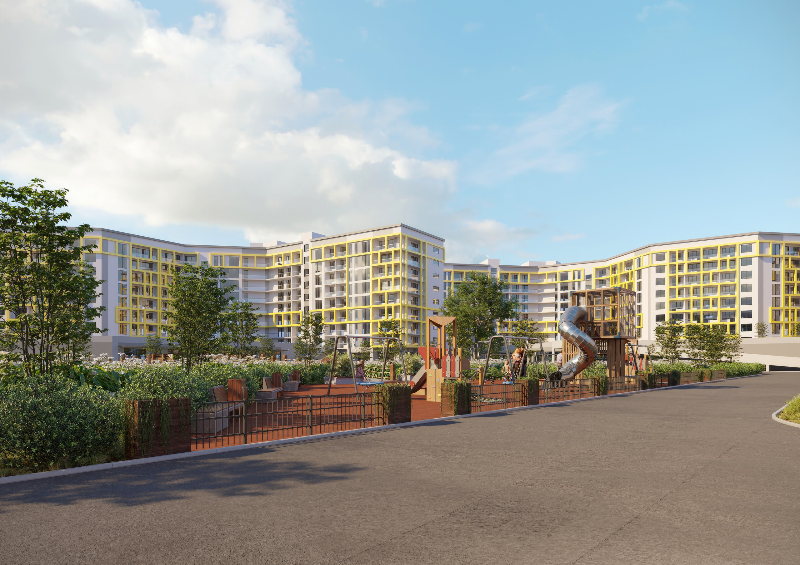 Жилой квартал — 3D-визуализация архитектуры и благоустройства. 3Д Визуализация Интерьера и Архитектуры