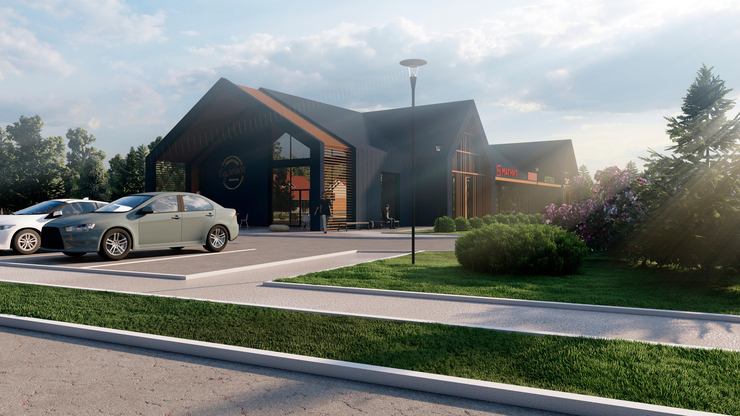 Firsovo market. RASEN DESIGN. Архитектурные проекты зданий, интерьеров и благоустройства