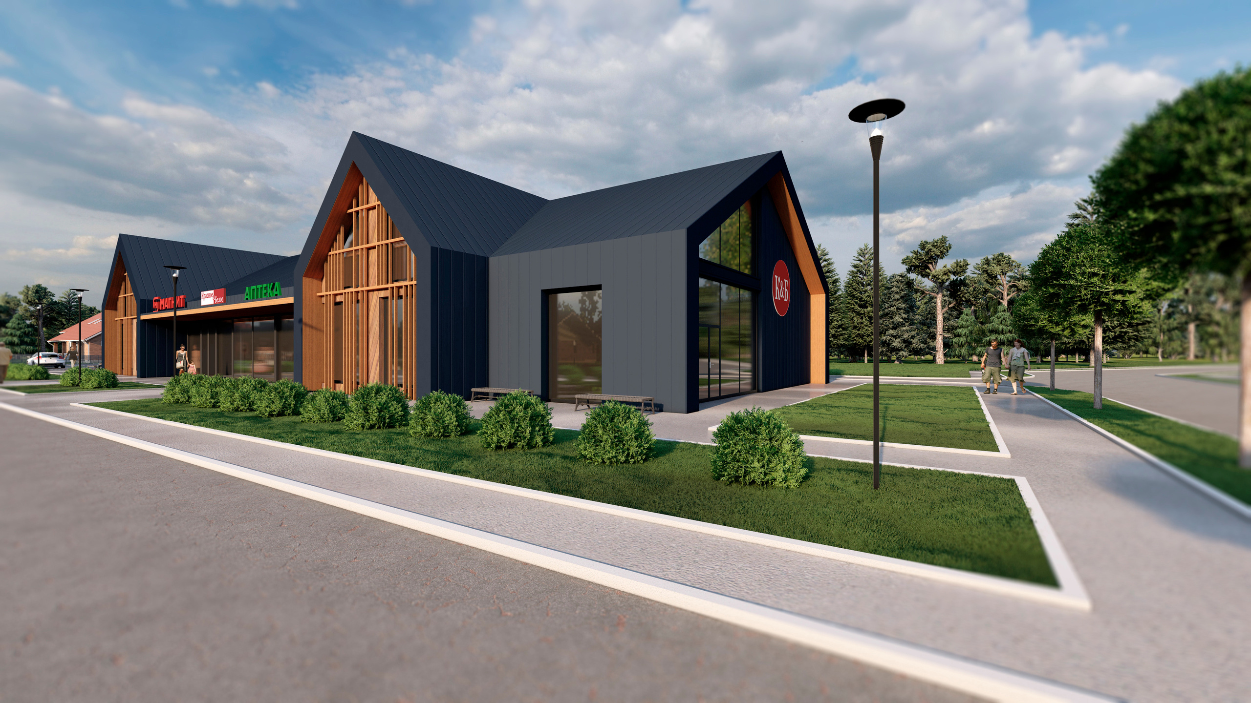 Firsovo market. RASEN DESIGN. Архитектурные проекты зданий, интерьеров и благоустройства