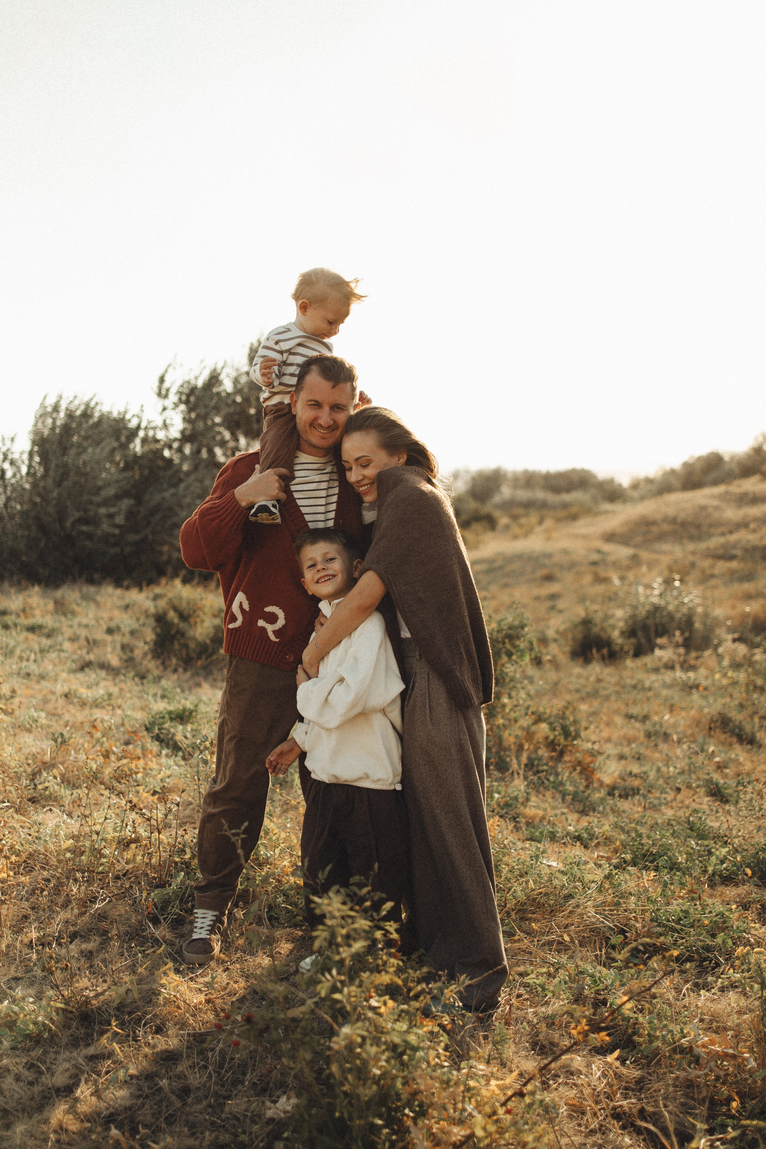 Семейная история, закат в Мержаново. Семейный и детский фотограф, таганрог, ростов-на-дону