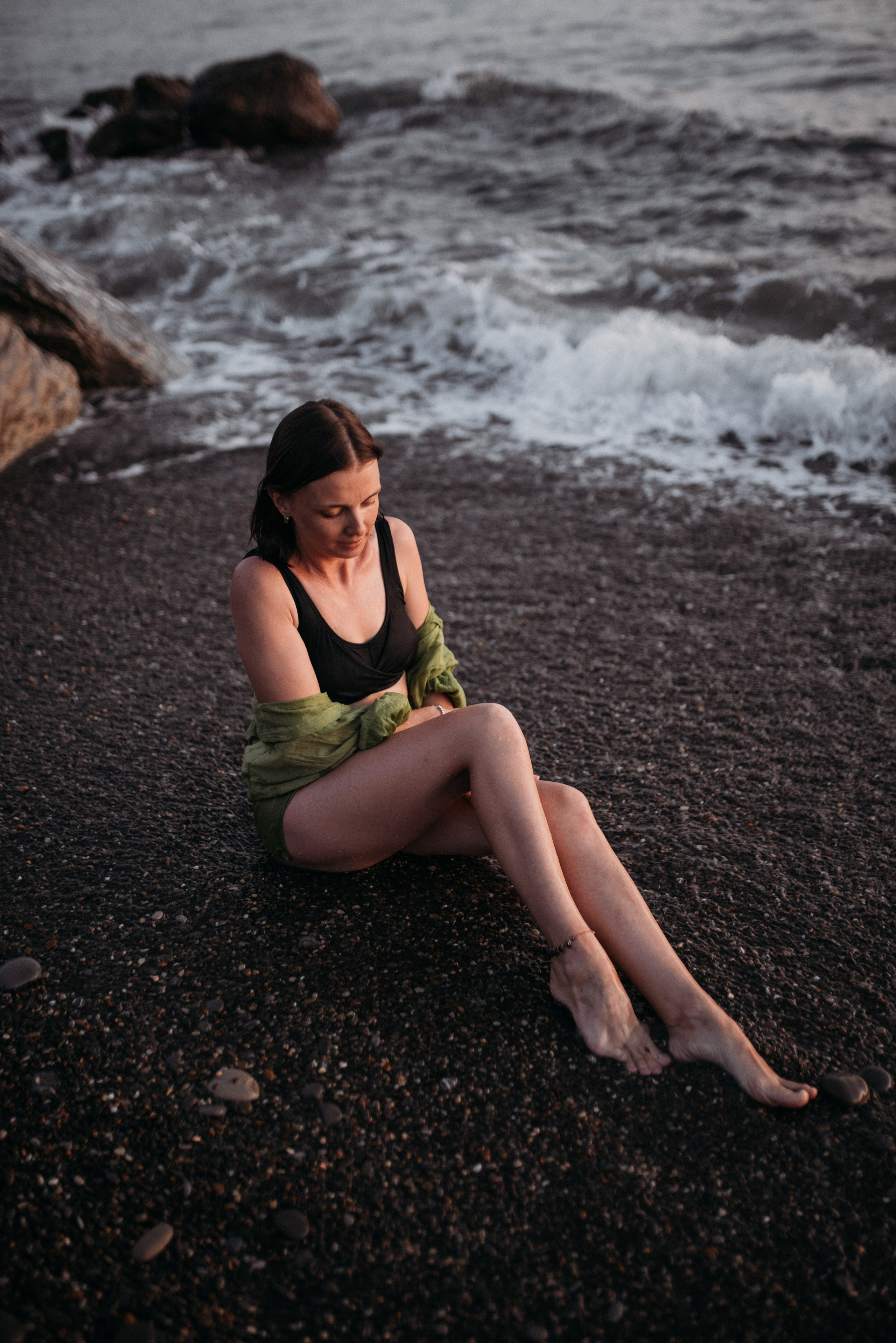 Женский портрет фотосессия в Сочи на берегу моря. Фотограф в Сочи — Маргарита Поганова