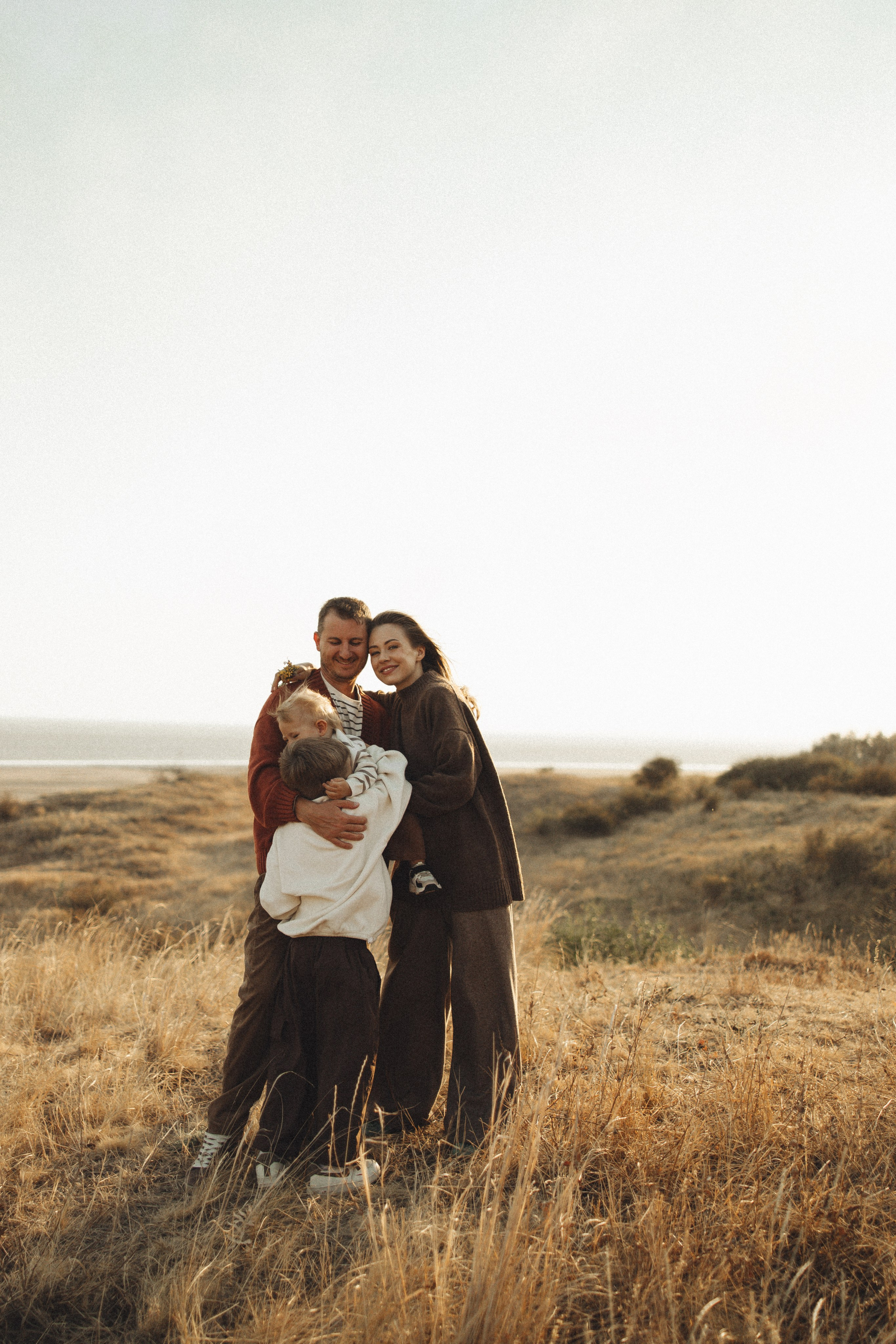 Семейная история, закат в Мержаново. Семейный и детский фотограф, таганрог, ростов-на-дону