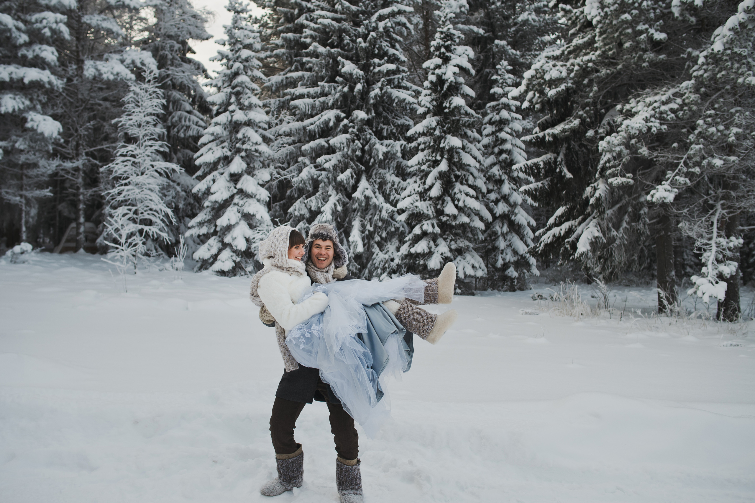 Зимняя история в Карелии. Свадебный фотограф в Петрозаводске Сергей Кокорев
