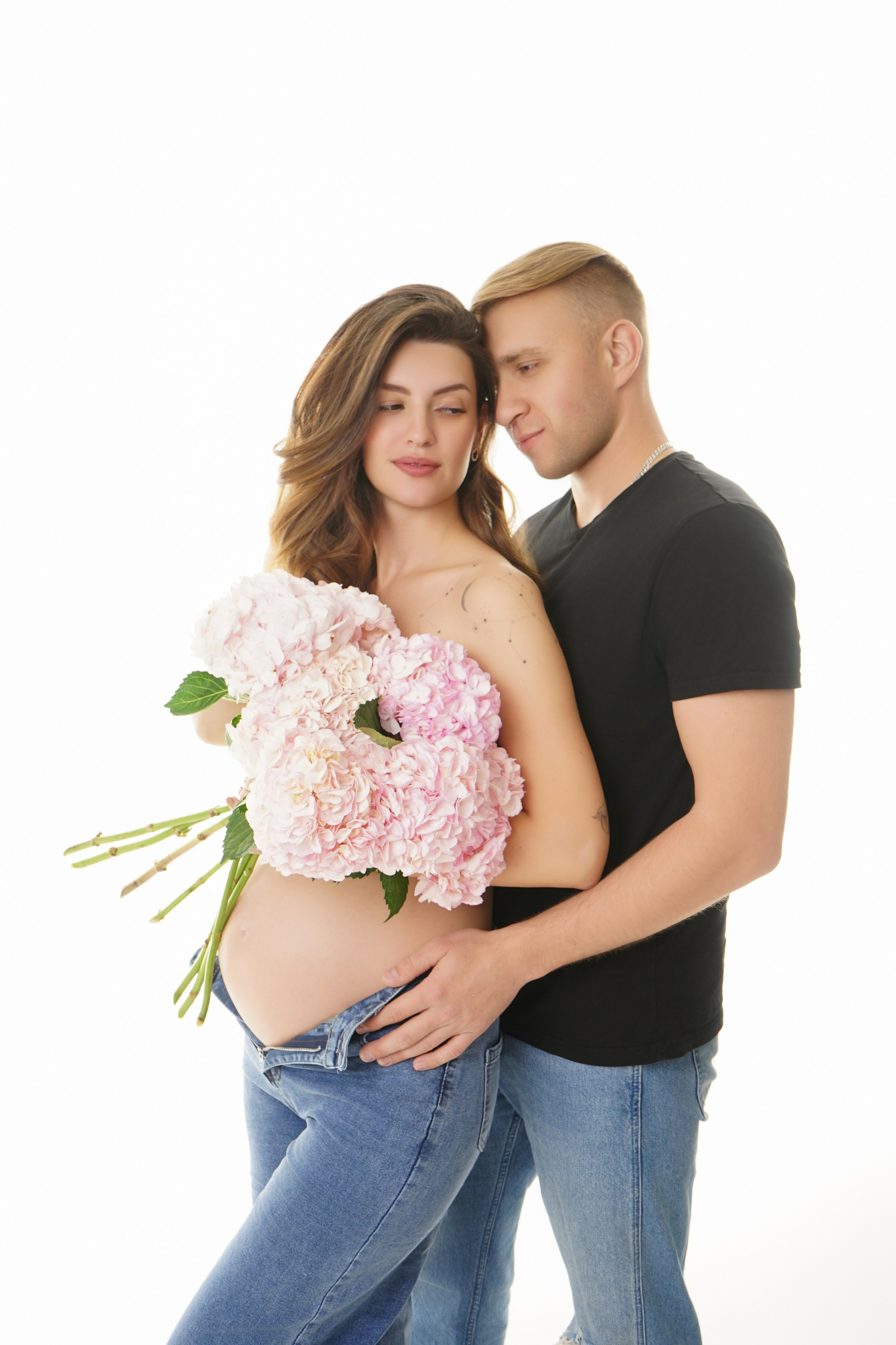 Съёмка беременности в моей фотостудии «НЕБО». Женский фотограф в Химках Алёна Ленёва