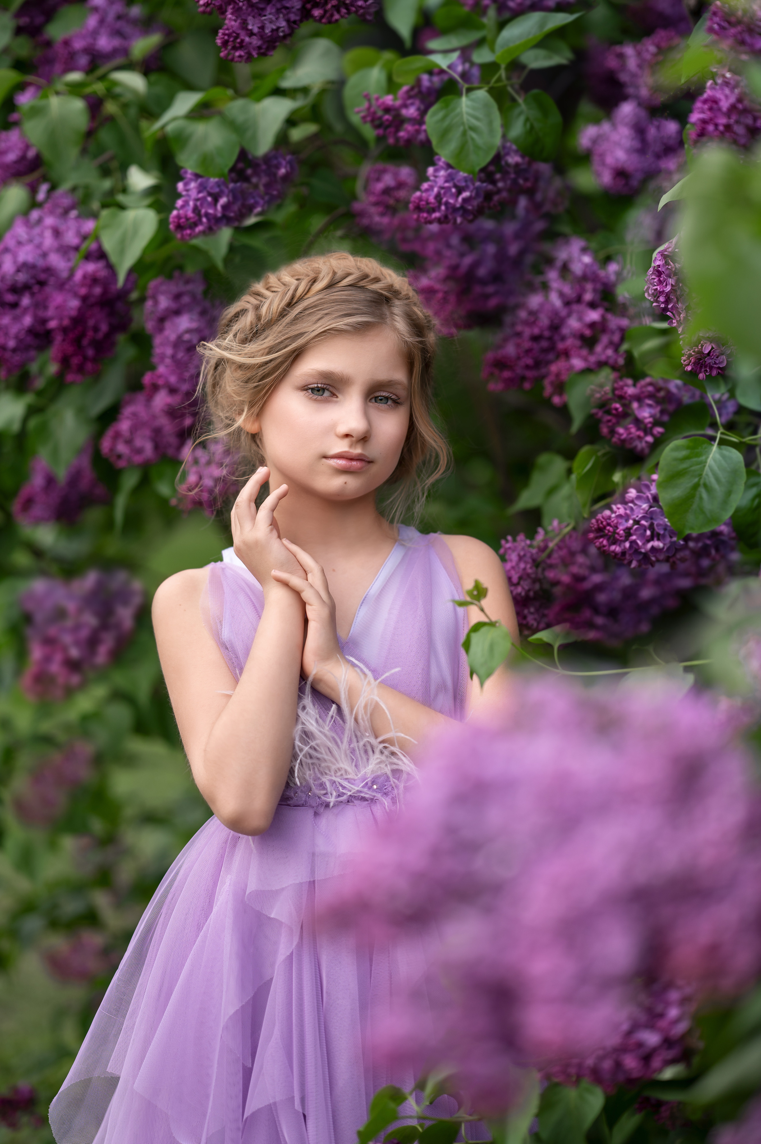 Сиреневая фотосессия Алины-Виктории. Фотограф Елена Сасс Москва