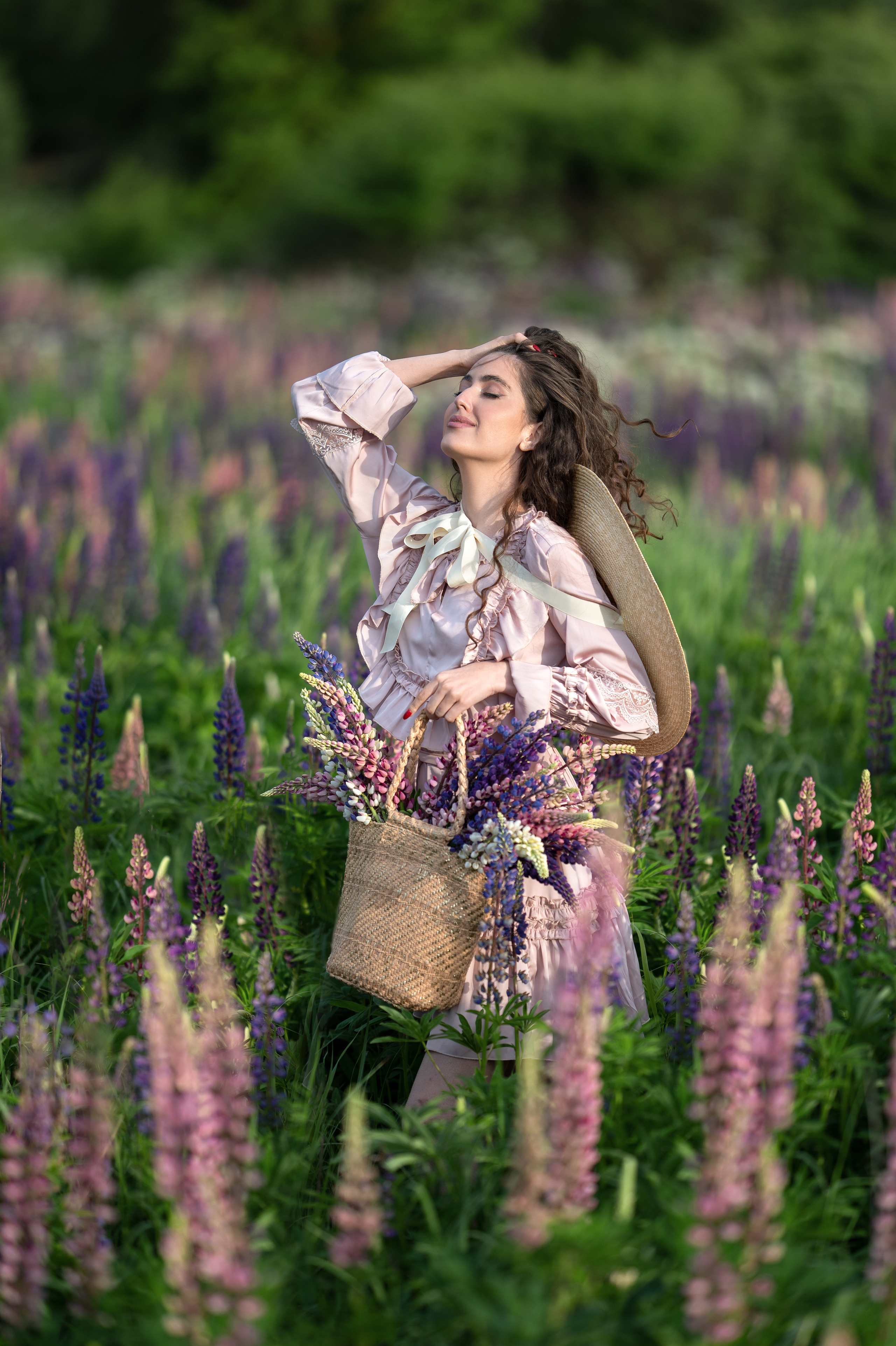 Фотосессия в люпиновом поле. Фотограф Елена Сасс Москва