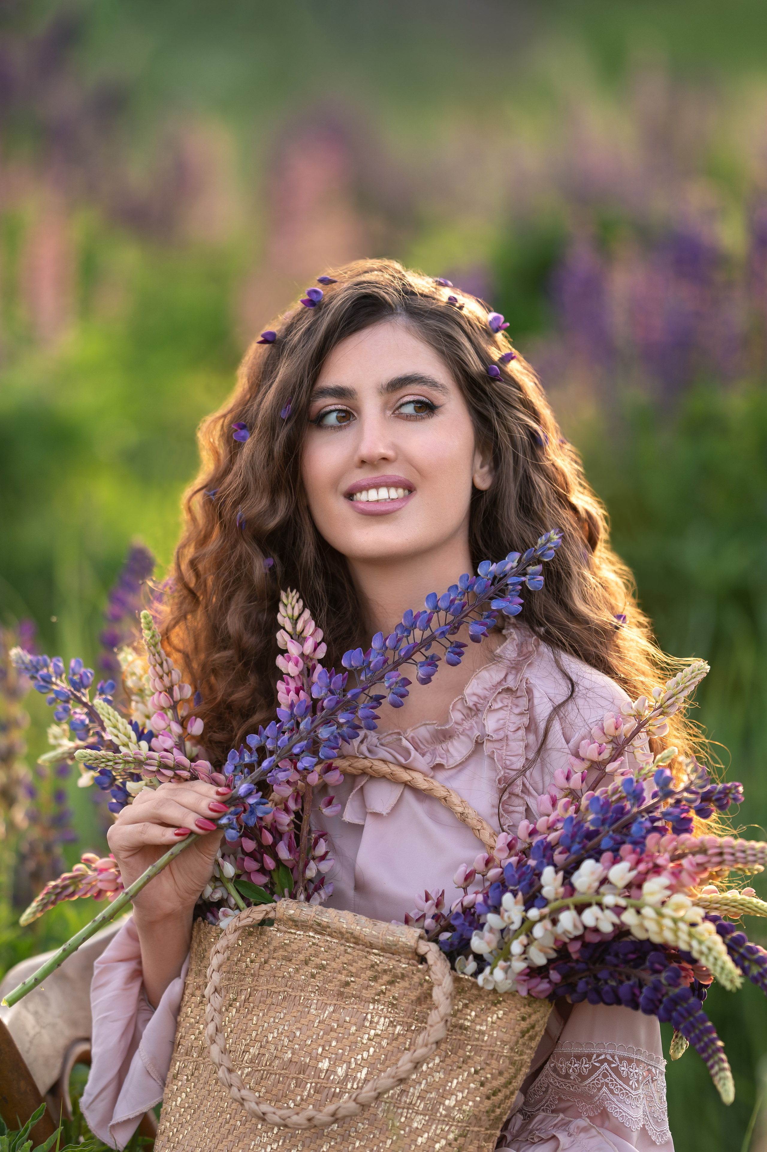 Фотосессия в люпиновом поле. Фотограф Елена Сасс Москва