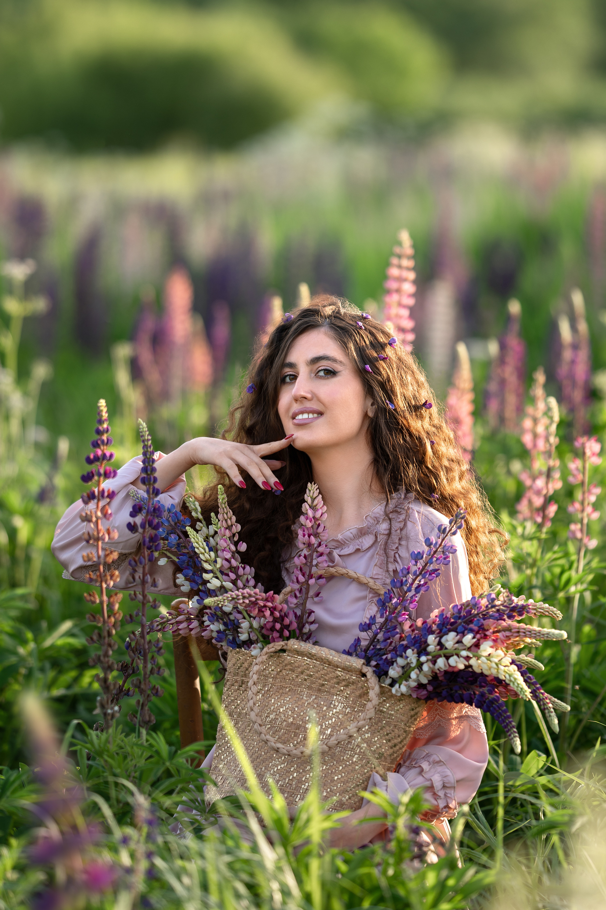 Фотосессия в люпиновом поле. Фотограф Елена Сасс Москва