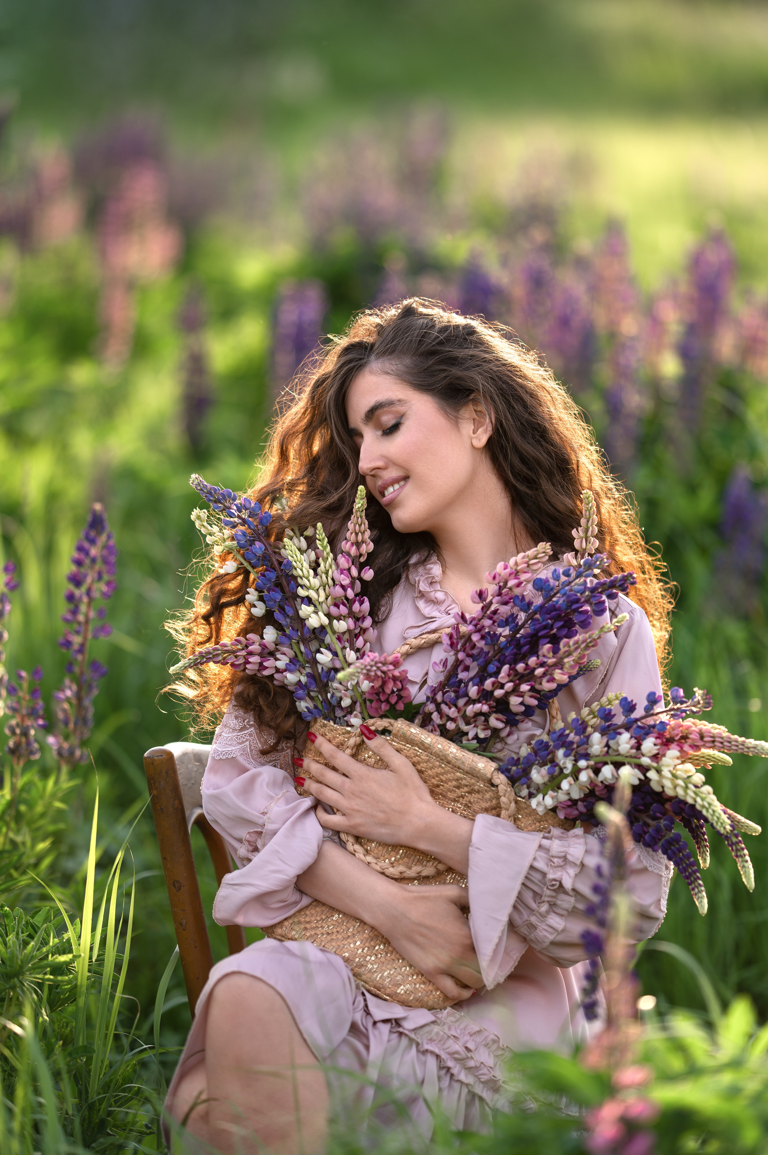 Фотосессия в люпиновом поле. Фотограф Елена Сасс Москва