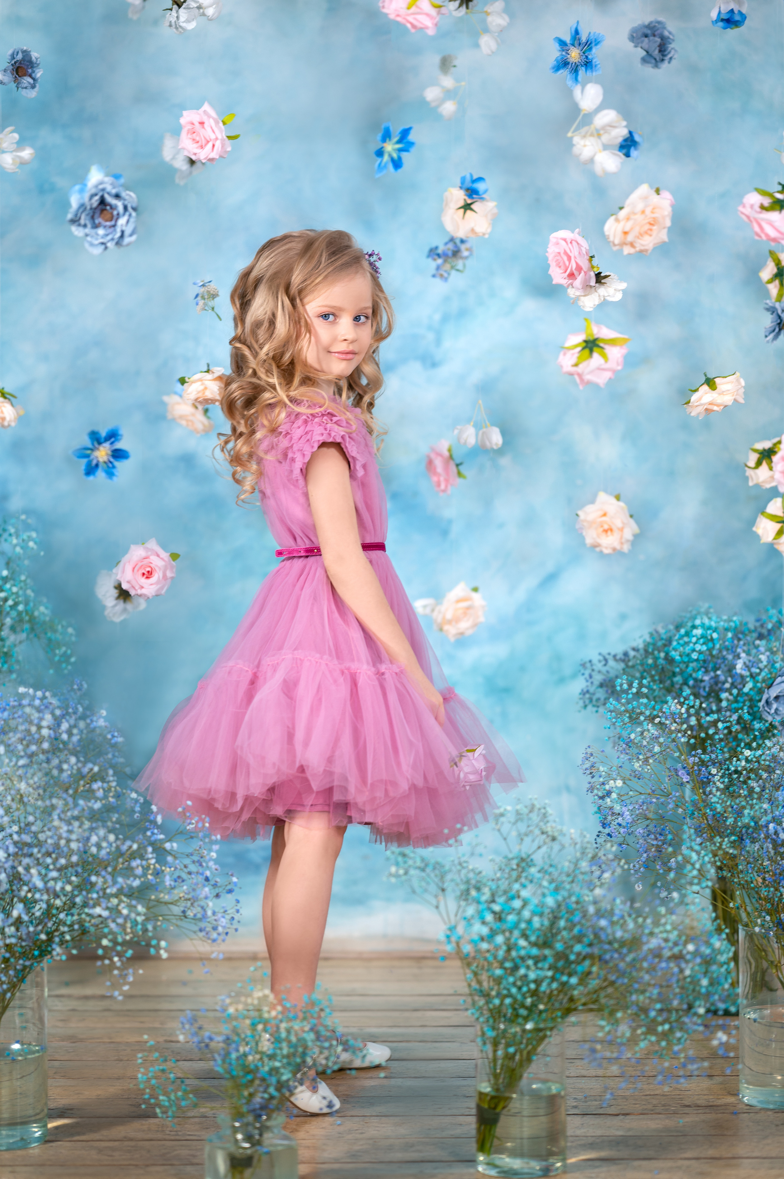 Цветочная фотосессия Дарины в студии. Фотограф Елена Сасс Москва