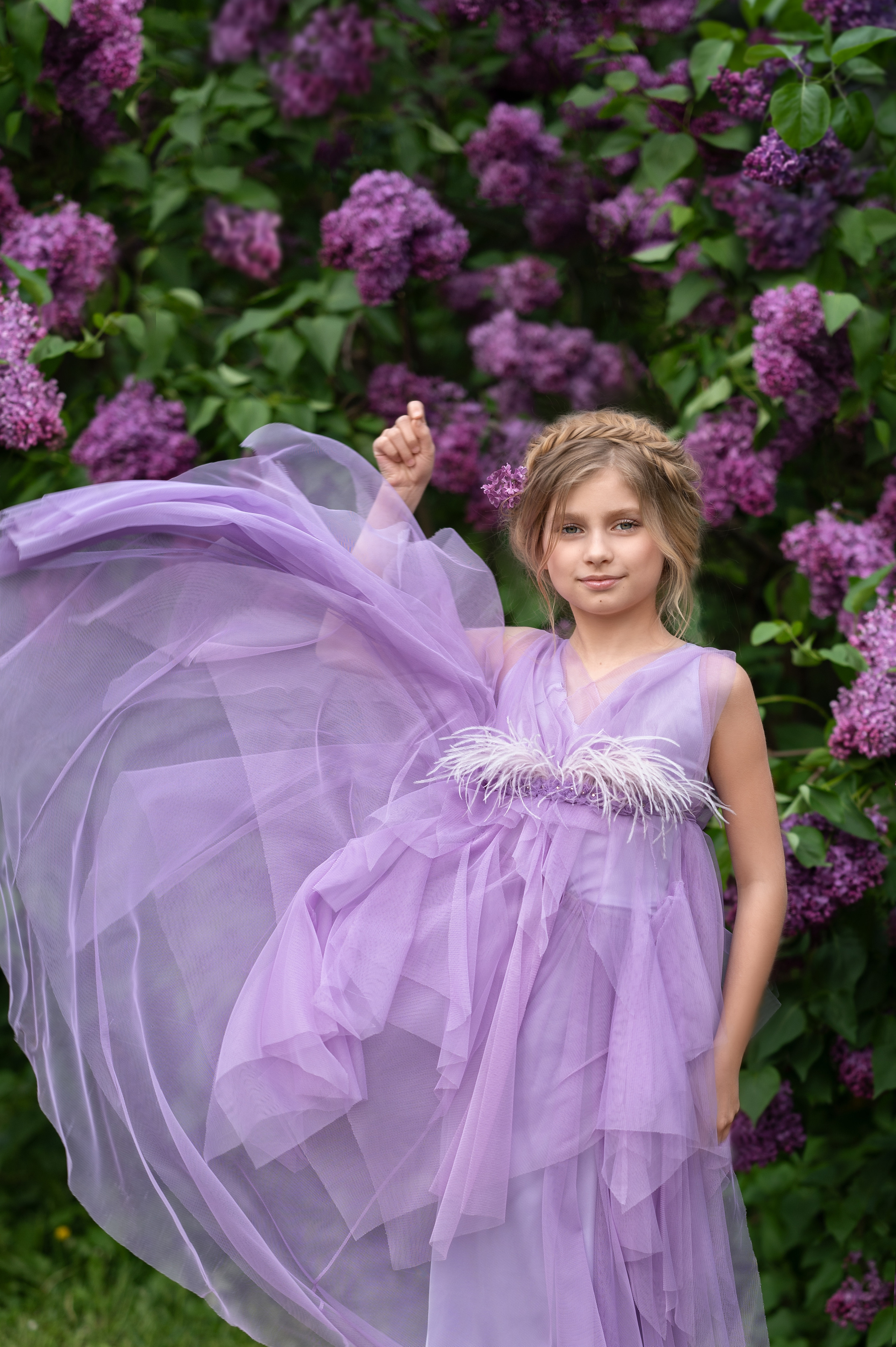 Сиреневая фотосессия Алины-Виктории. Фотограф Елена Сасс Москва