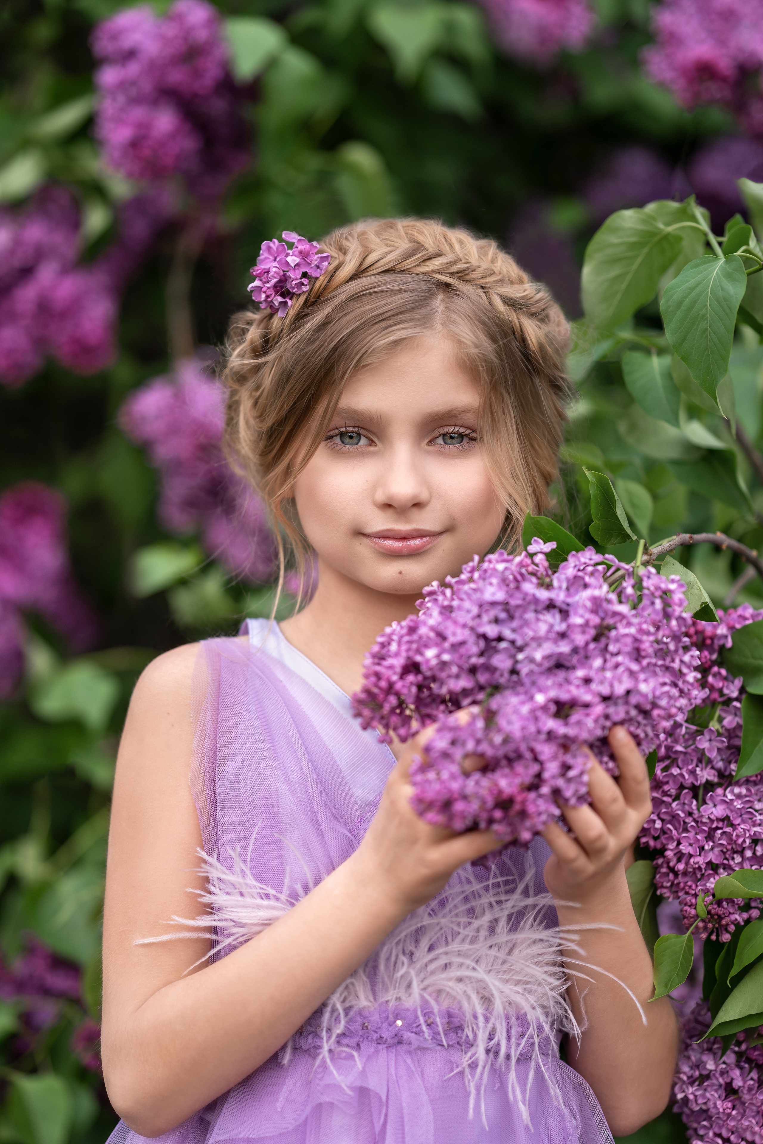 Сиреневая фотосессия Алины-Виктории. Фотограф Елена Сасс Москва
