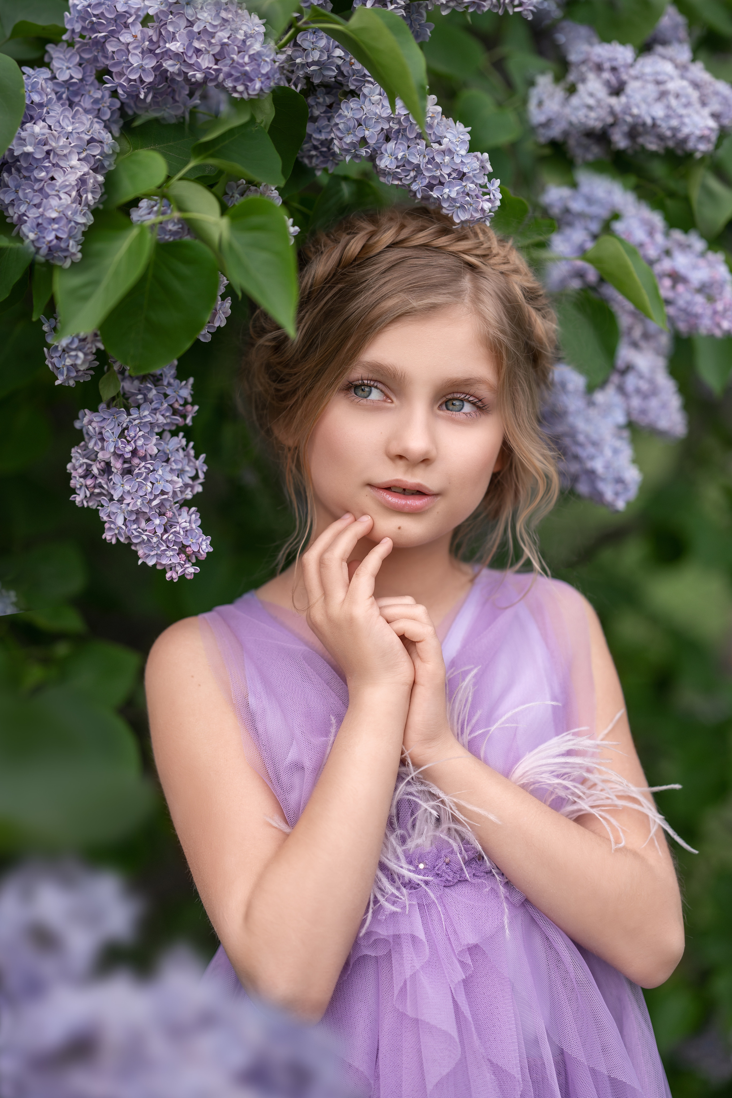 Сиреневая фотосессия Алины-Виктории. Фотограф Елена Сасс Москва