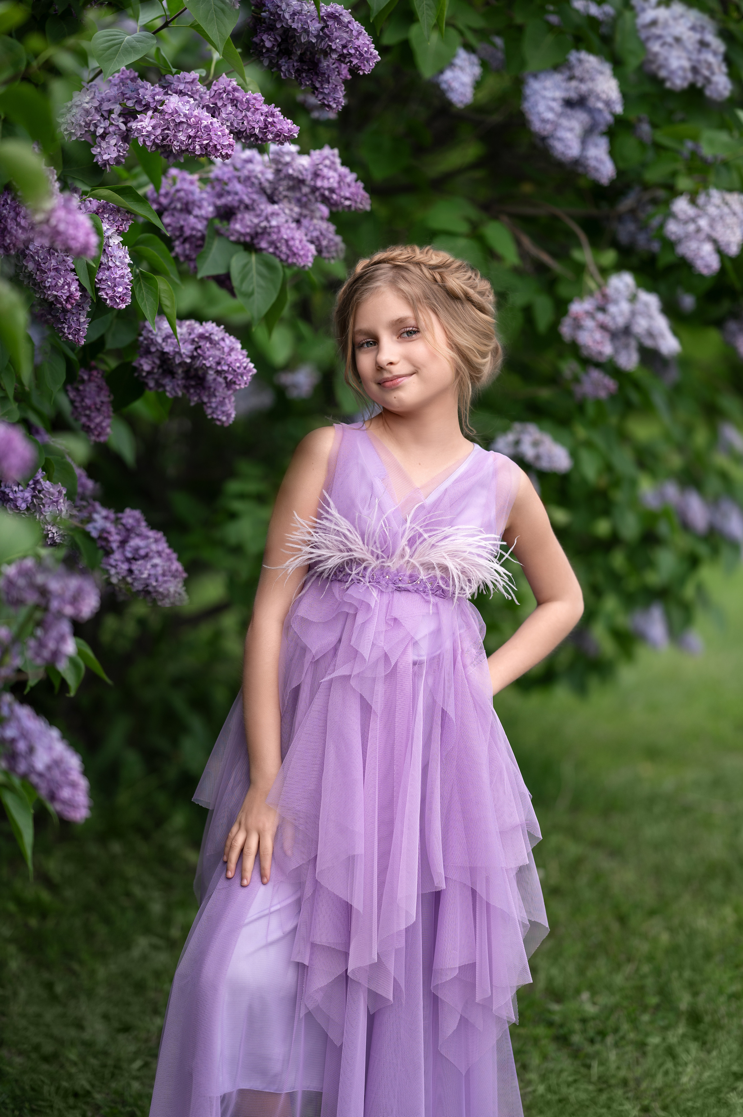 Сиреневая фотосессия Алины-Виктории. Фотограф Елена Сасс Москва