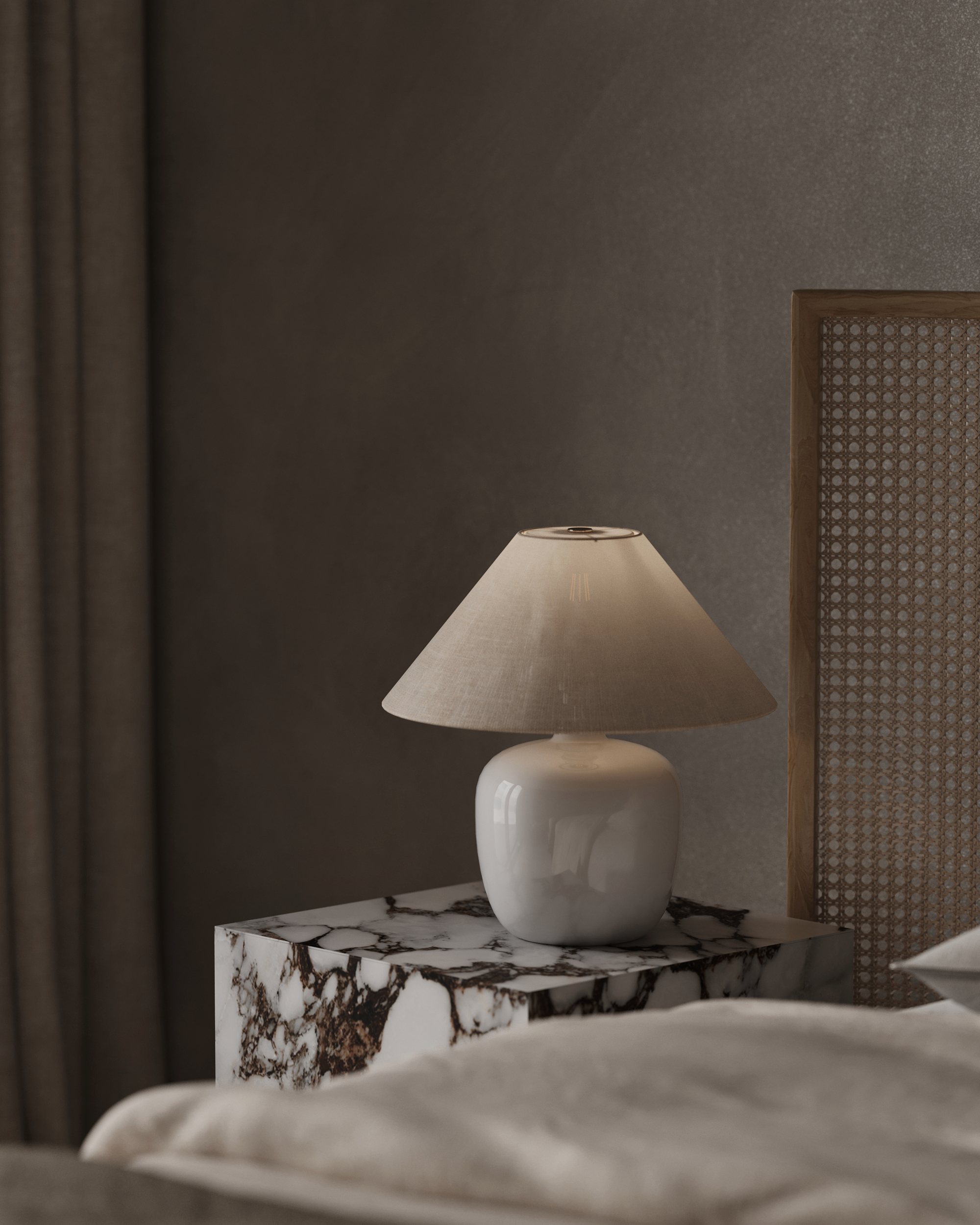 House on the coast. Interior visualization