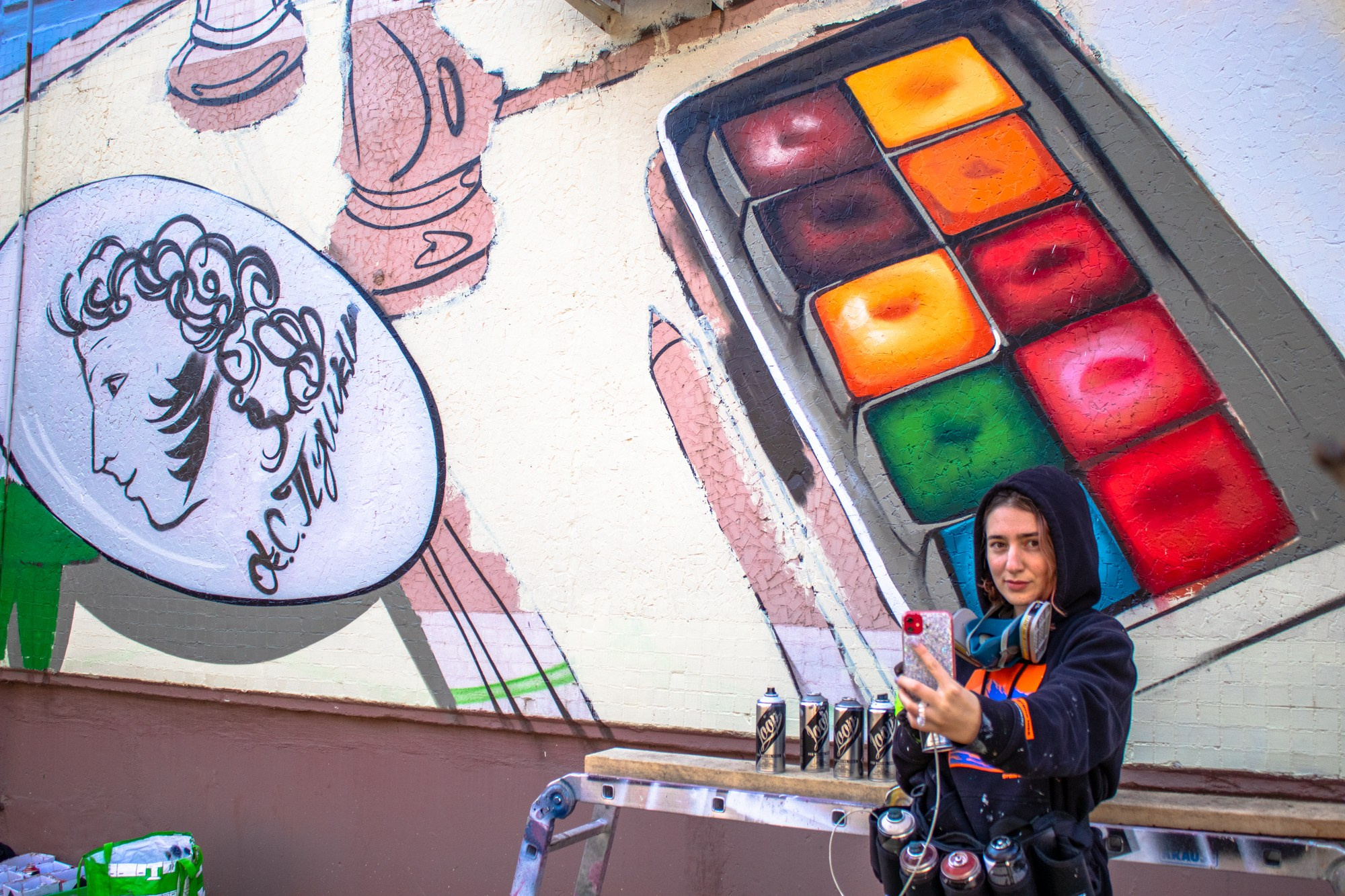 Краснодарская стрит-арт художница Таня Тако и её граффити. Репортажный, промышленный и маркетплейс-фотограф Дмитрий Чернат