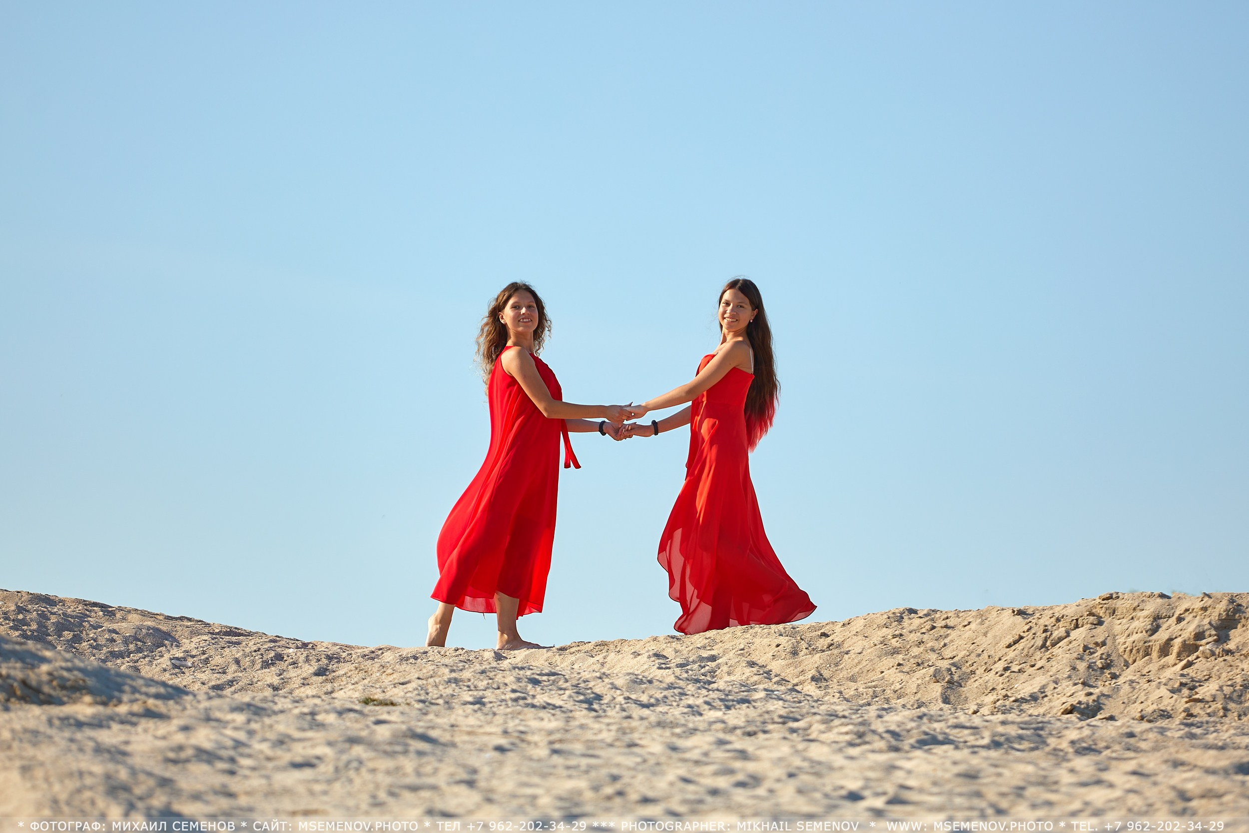 Фотосессия сестер на пляже Фотограф Михаил Семенов,  г. Ярославль