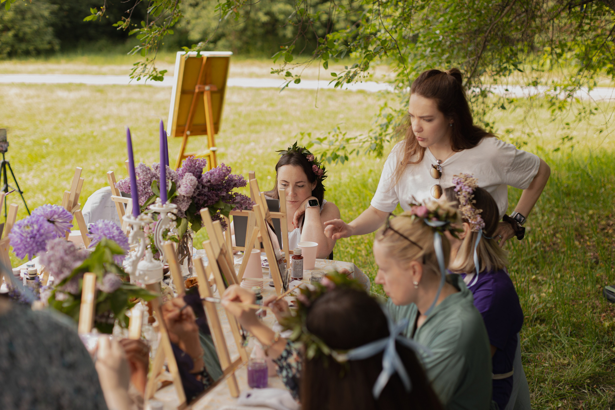 Мк Сирень на зеркале (девичник в парке). Анастасия Ракчеева Художник