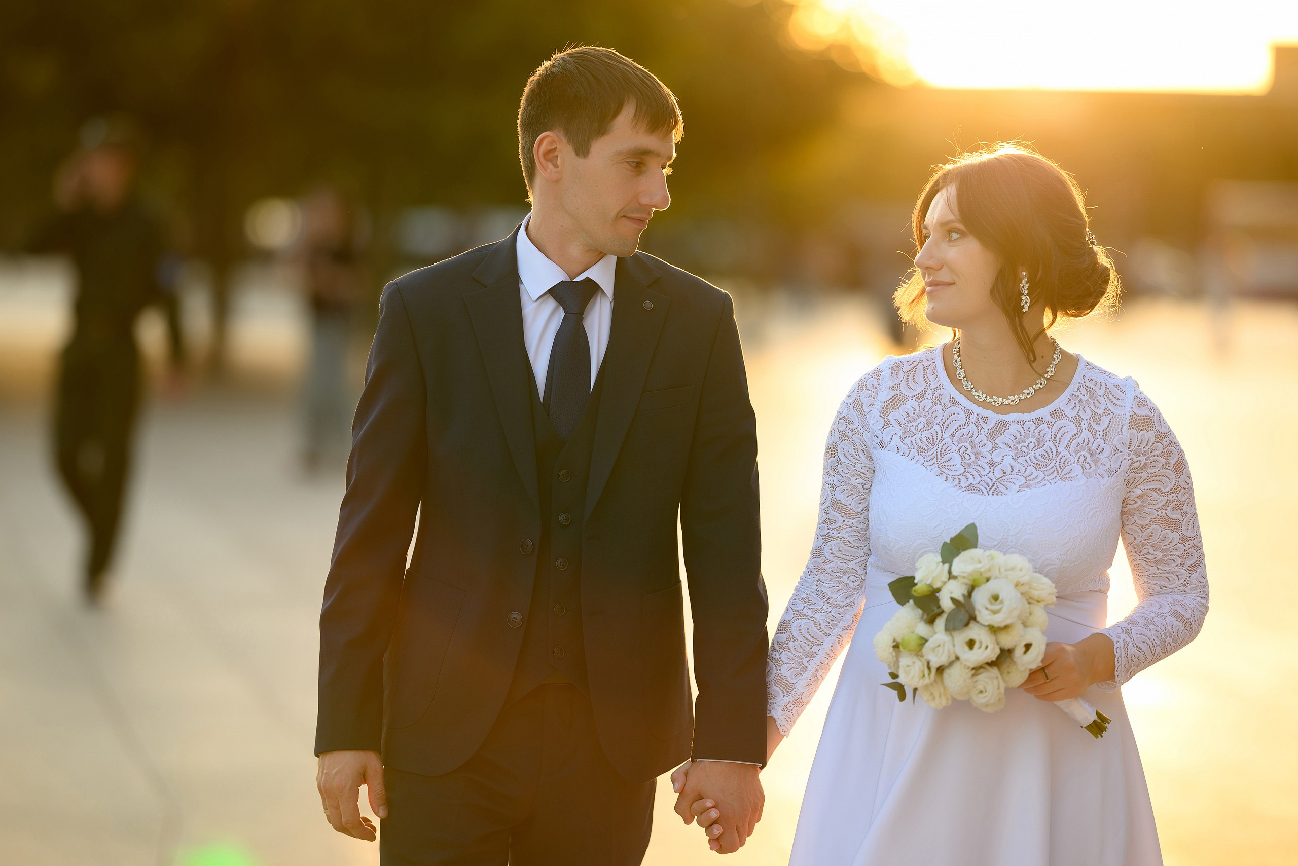 Свадебная фотосессия на закате.