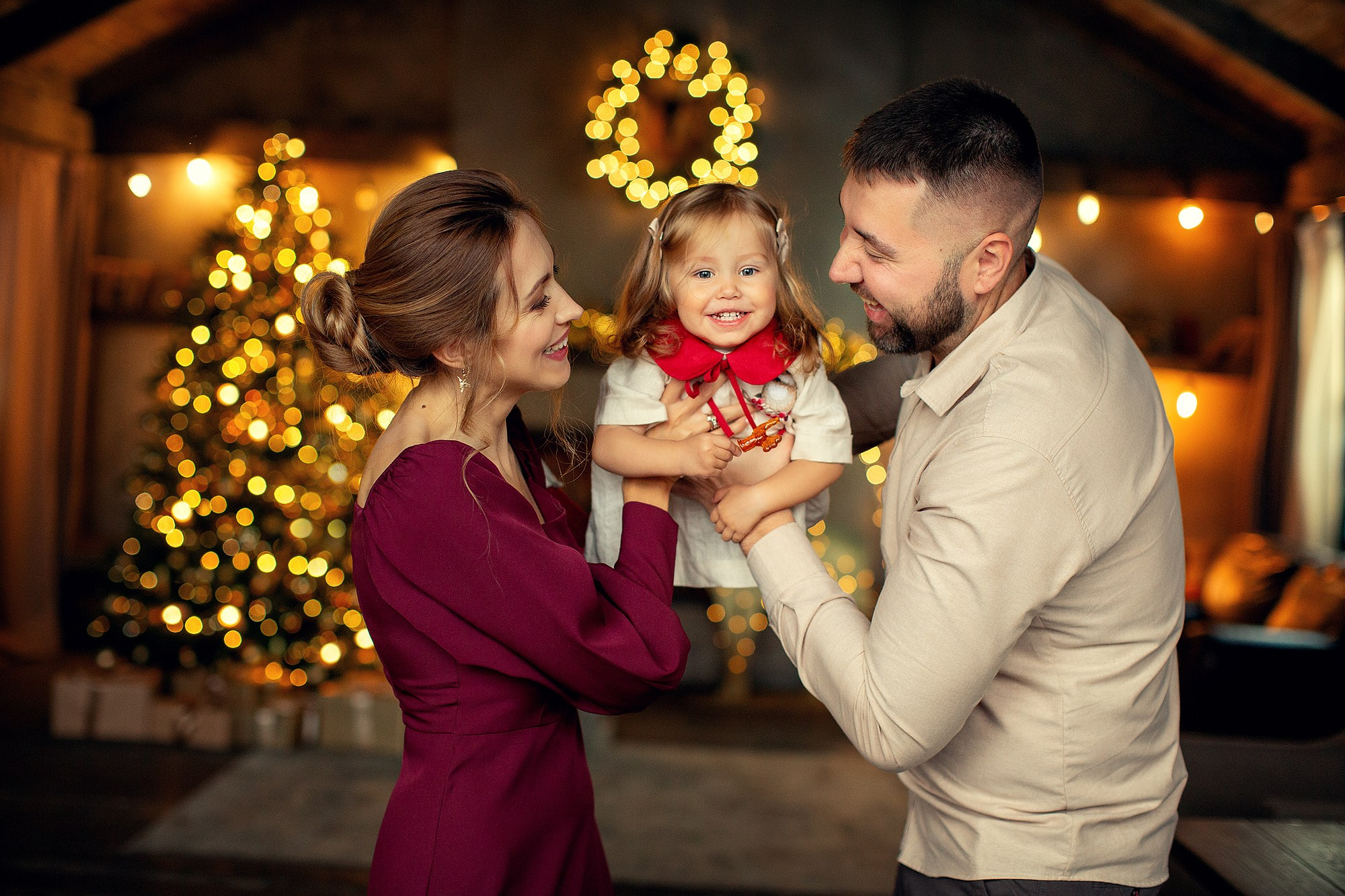 Новогодняя праздничная Фотосессия в студии. Семейный фотограф Татьяна Надеждина | Москва, Московская область, Ярославль