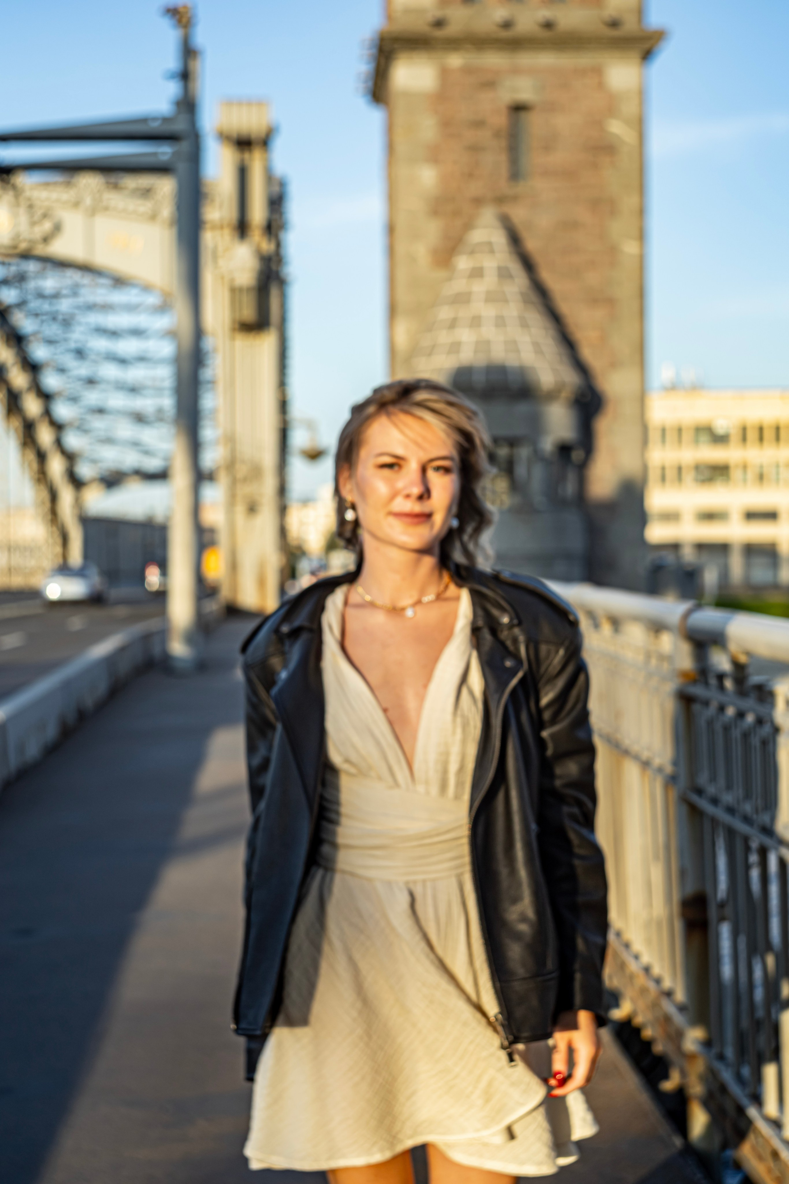 Невская ратуша и Большеохтинский мост (2025). Драчёва Елена портретный фотограф Санкт-Петербург