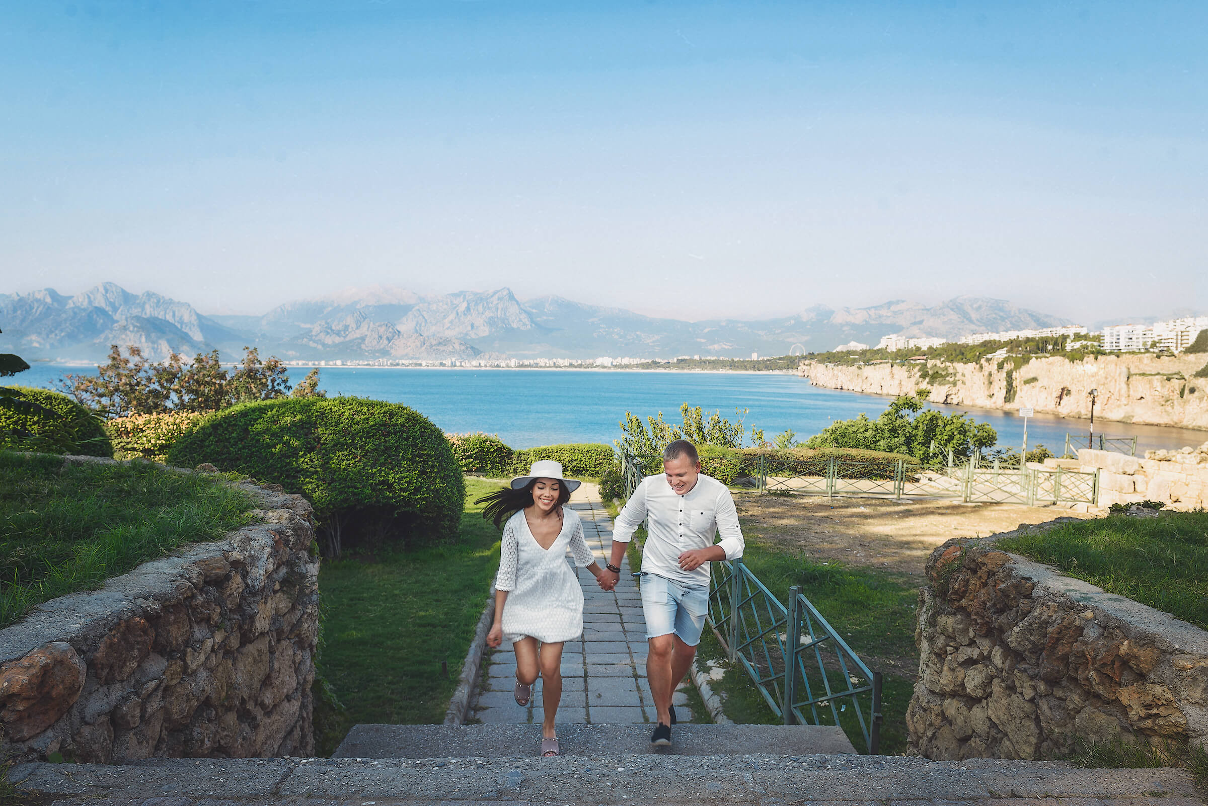 Walking through the Kaleici district in Antalya, Turkey. Photographer in Warsaw