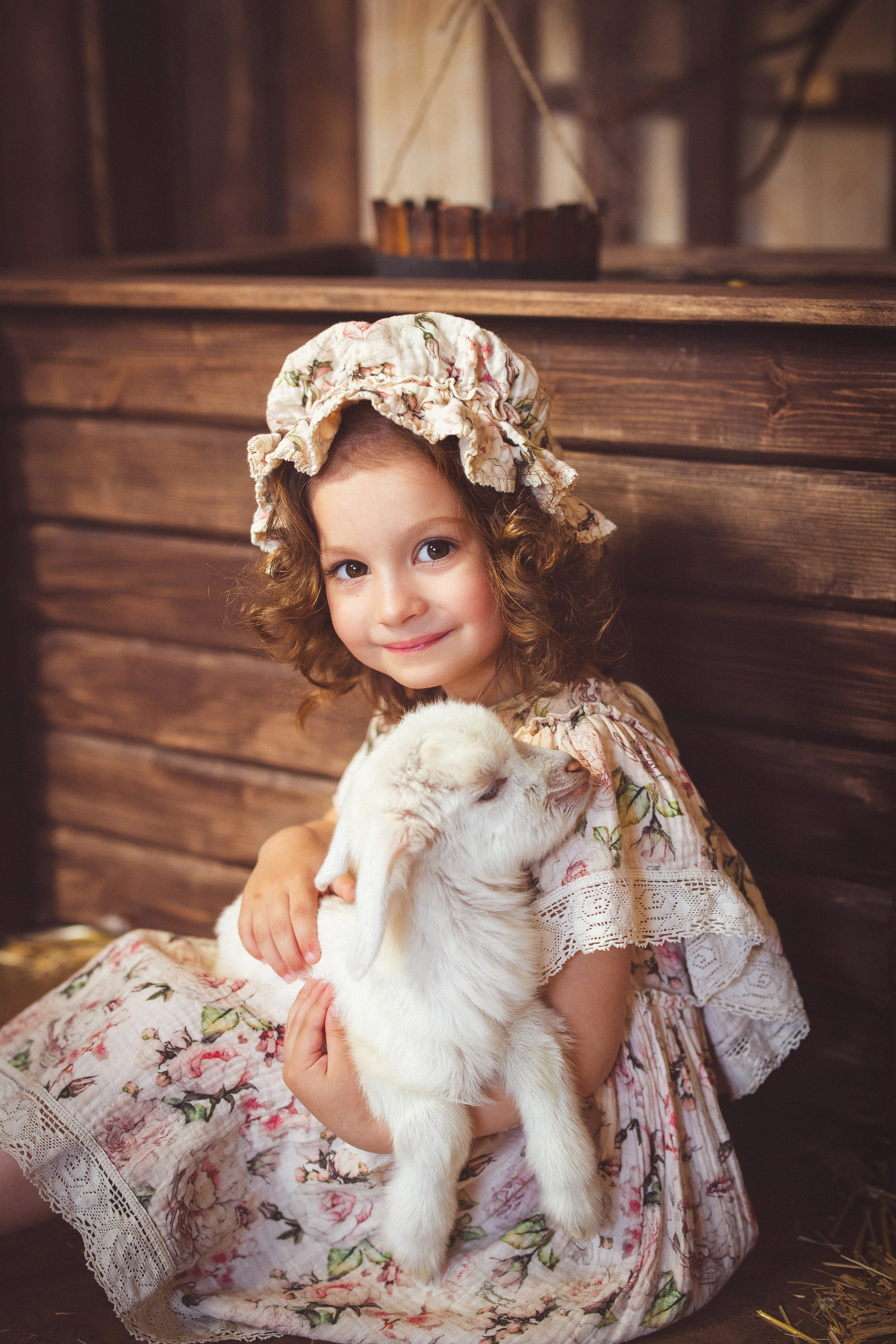 Пасхальный фотопроект с козочкой и утятами, в фотостудии «Эль» 2024 г. Семейный и детский фотограф в Краснодаре Анна Трашкова