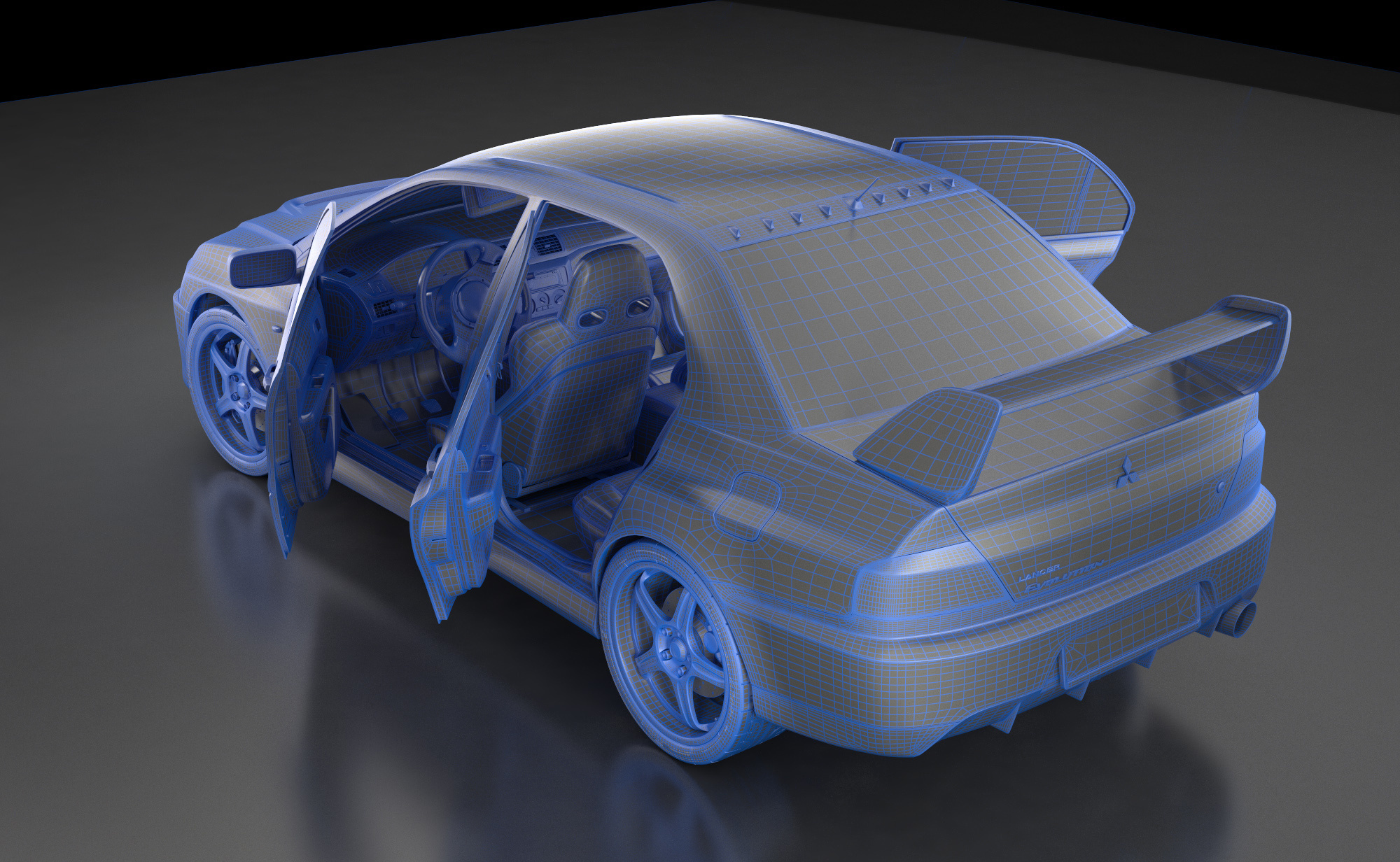 Lancer Evolution 9 3d модель. Фотограф Тимофей Юров Москва