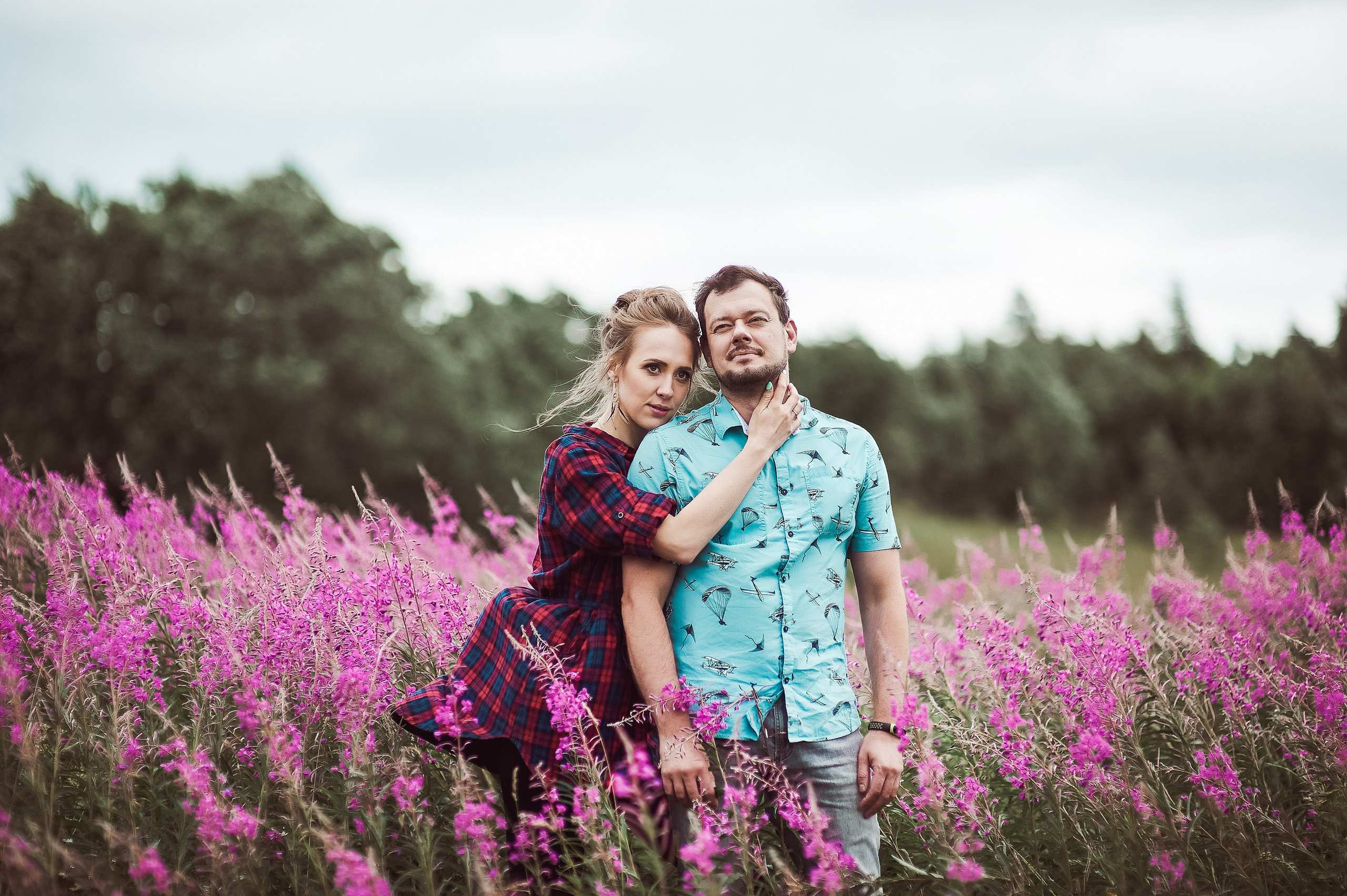 Александра и Вячеслав (фотосессия Love story на природе). Портретный, семейный и свадебный фотограф в Санкт-Петербурге и в Пушкине Ширяев Денис