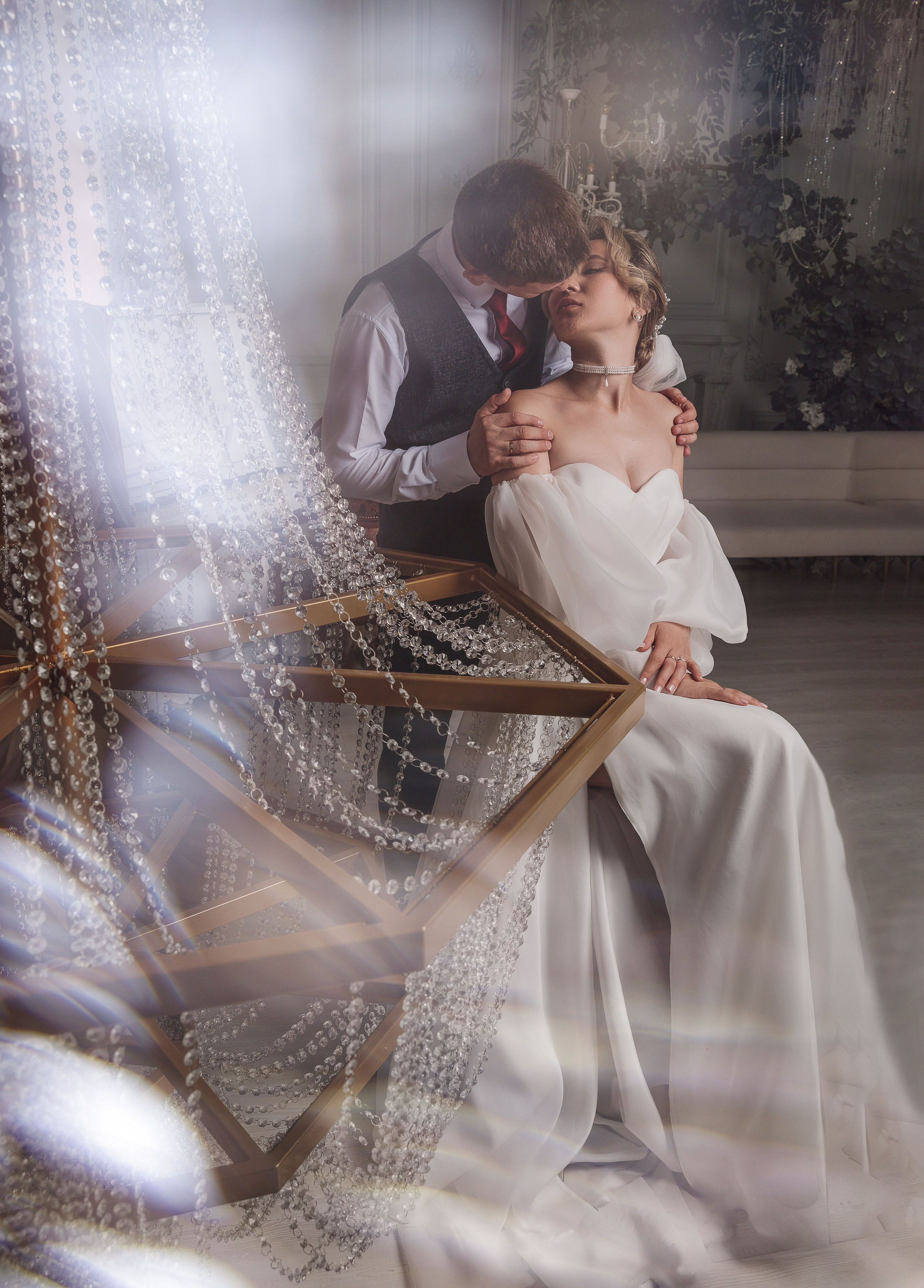 Свадебная фотосессия в фотостудии г. Саратова Яна и Сергей 28.08.2024. Свадебный фотограф, портретный фотограф в Москве и Саратове Оксана Анциферова