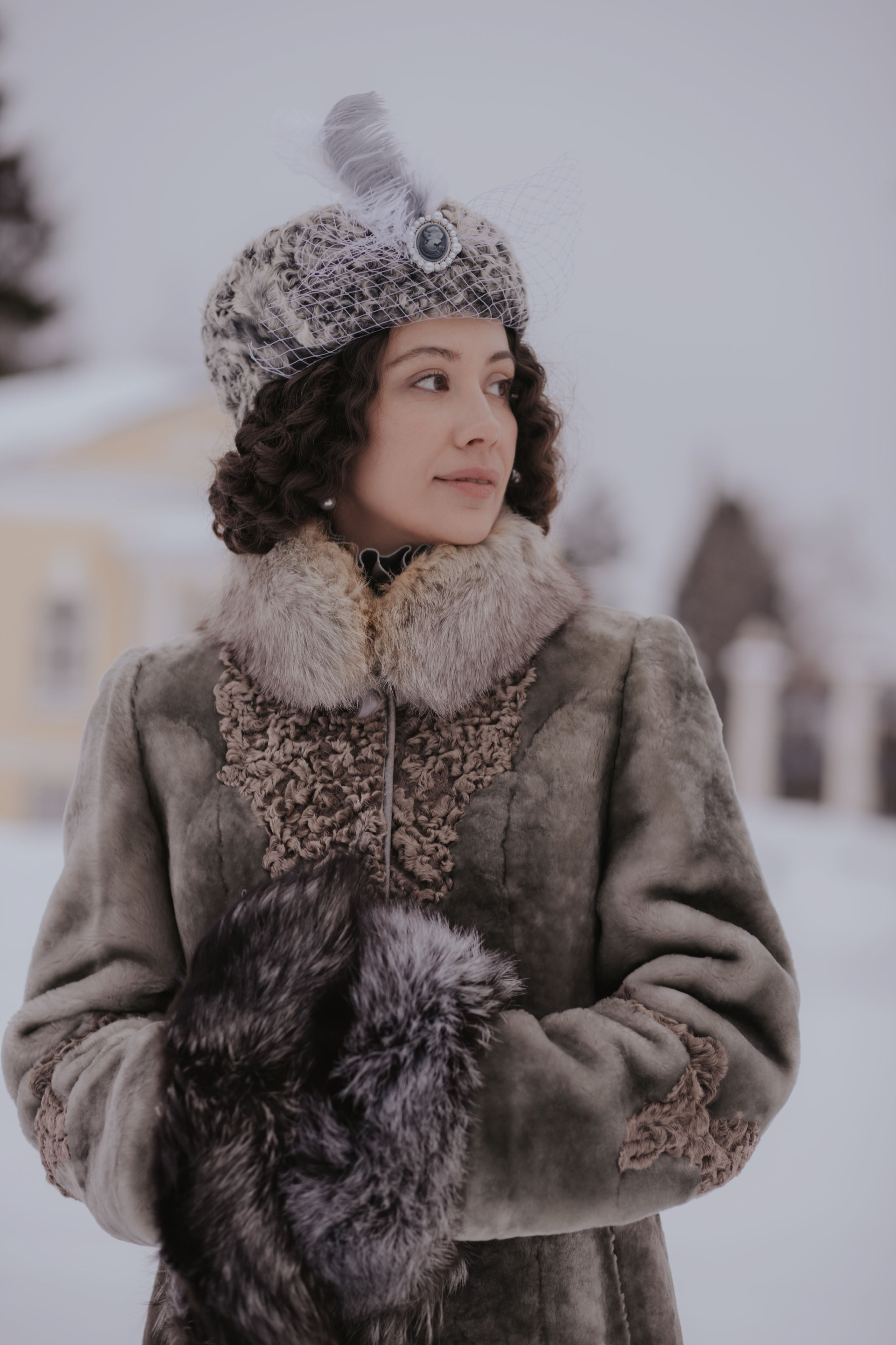 Зима в стиле модерн. Художественная винтажная фотография