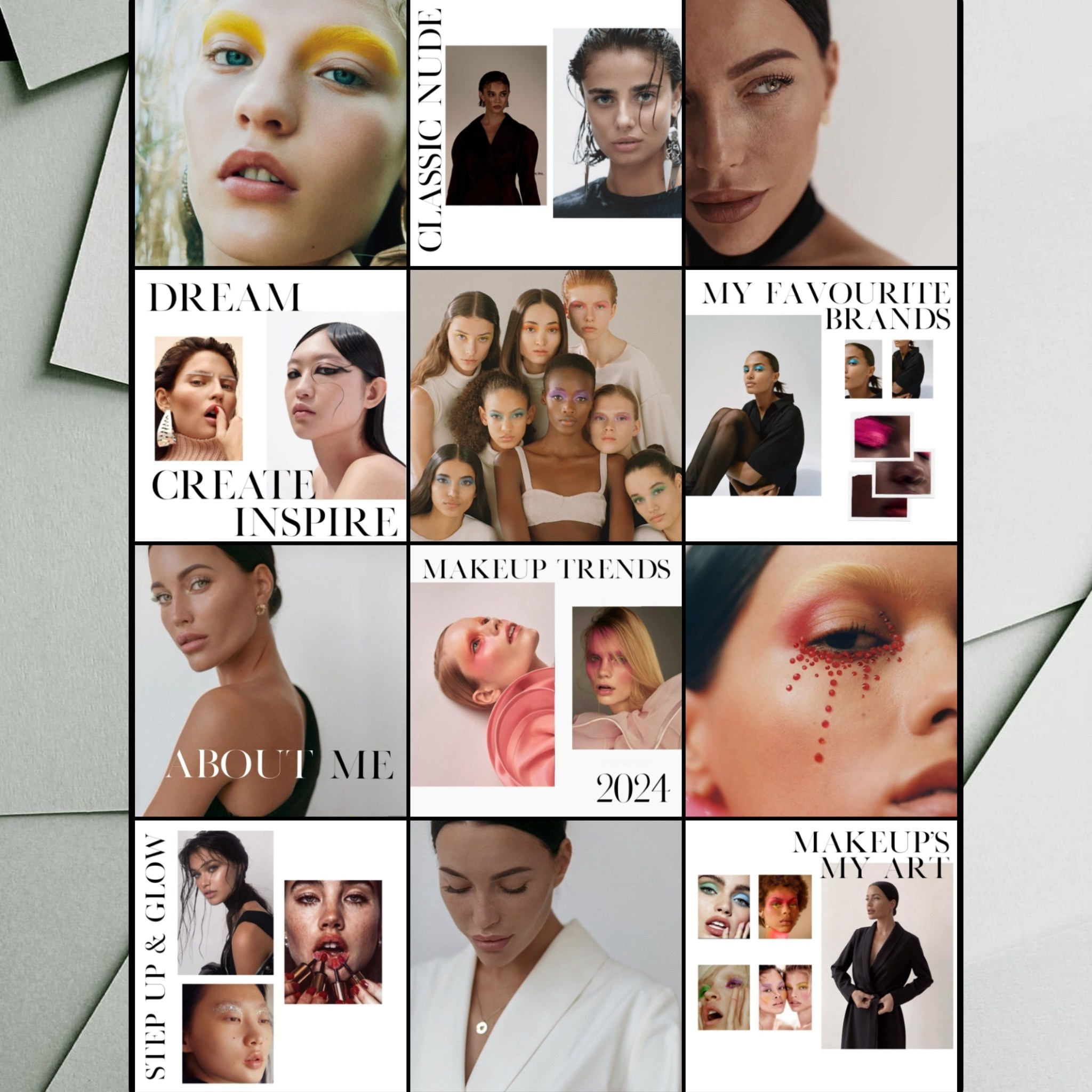 Визуальная для визажиста в журнальном стиле