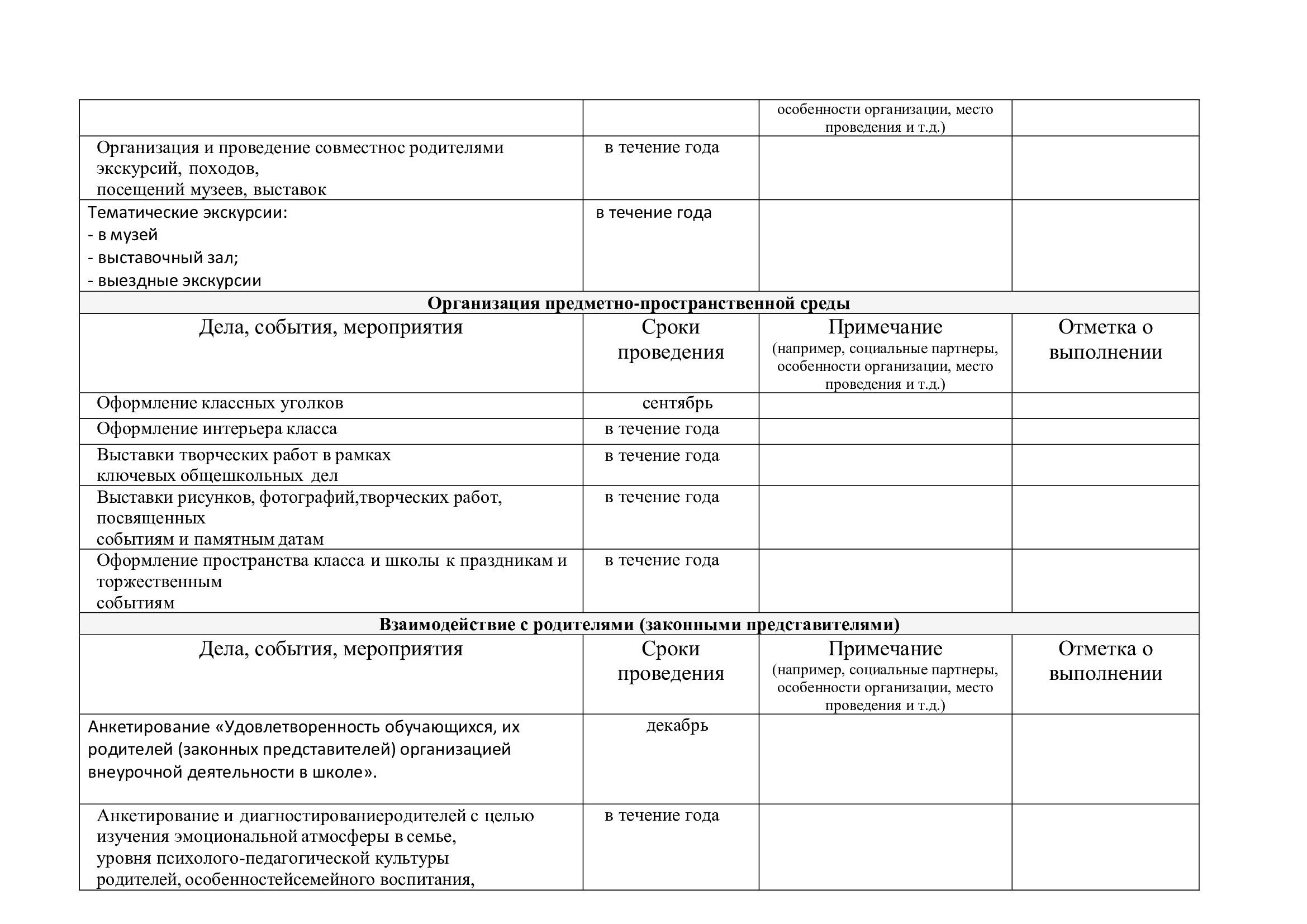 План воспитательной работы 2024-2025