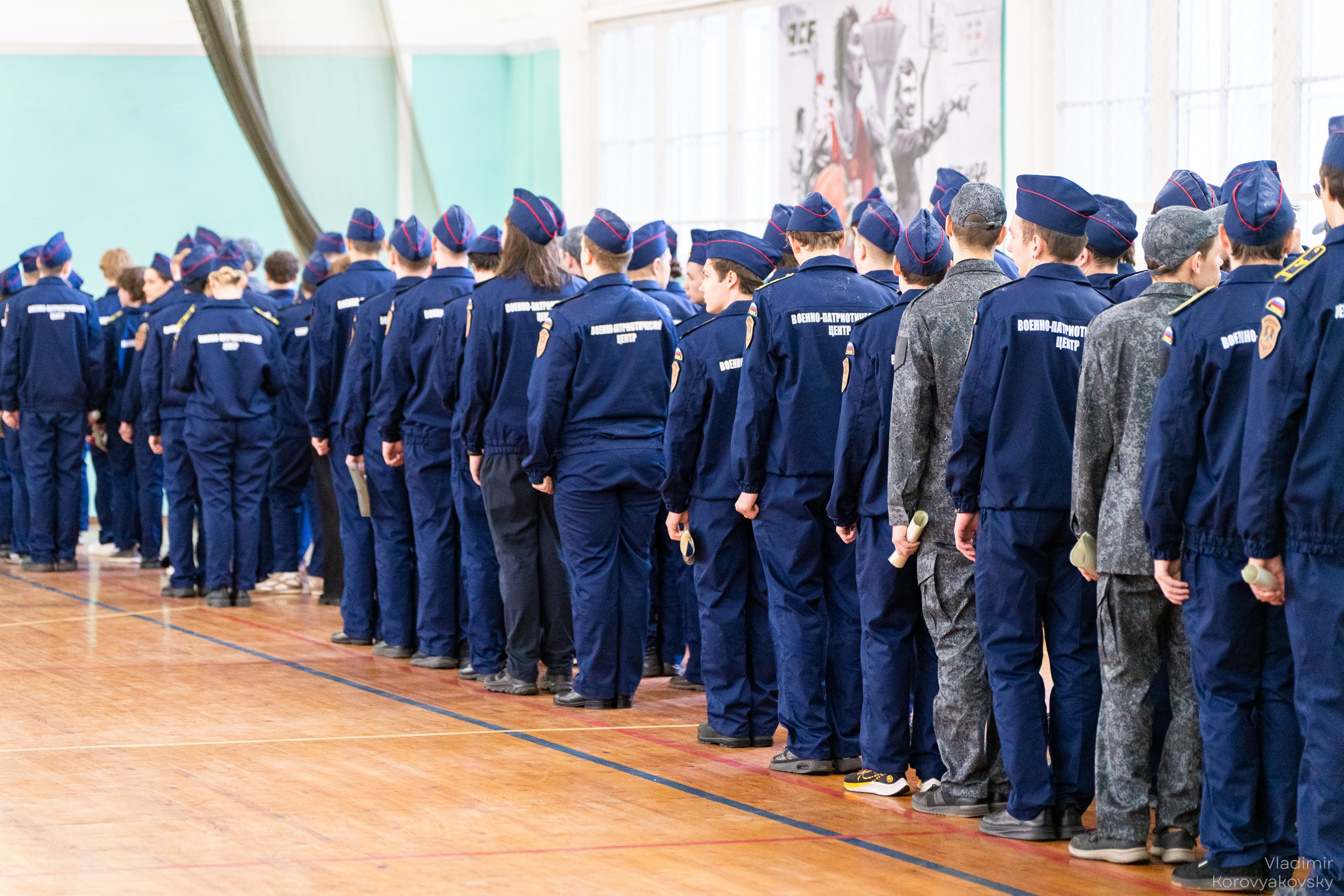 Торжественное закрытие курса военной подготовки. Фотограф Владимир Коровяковский