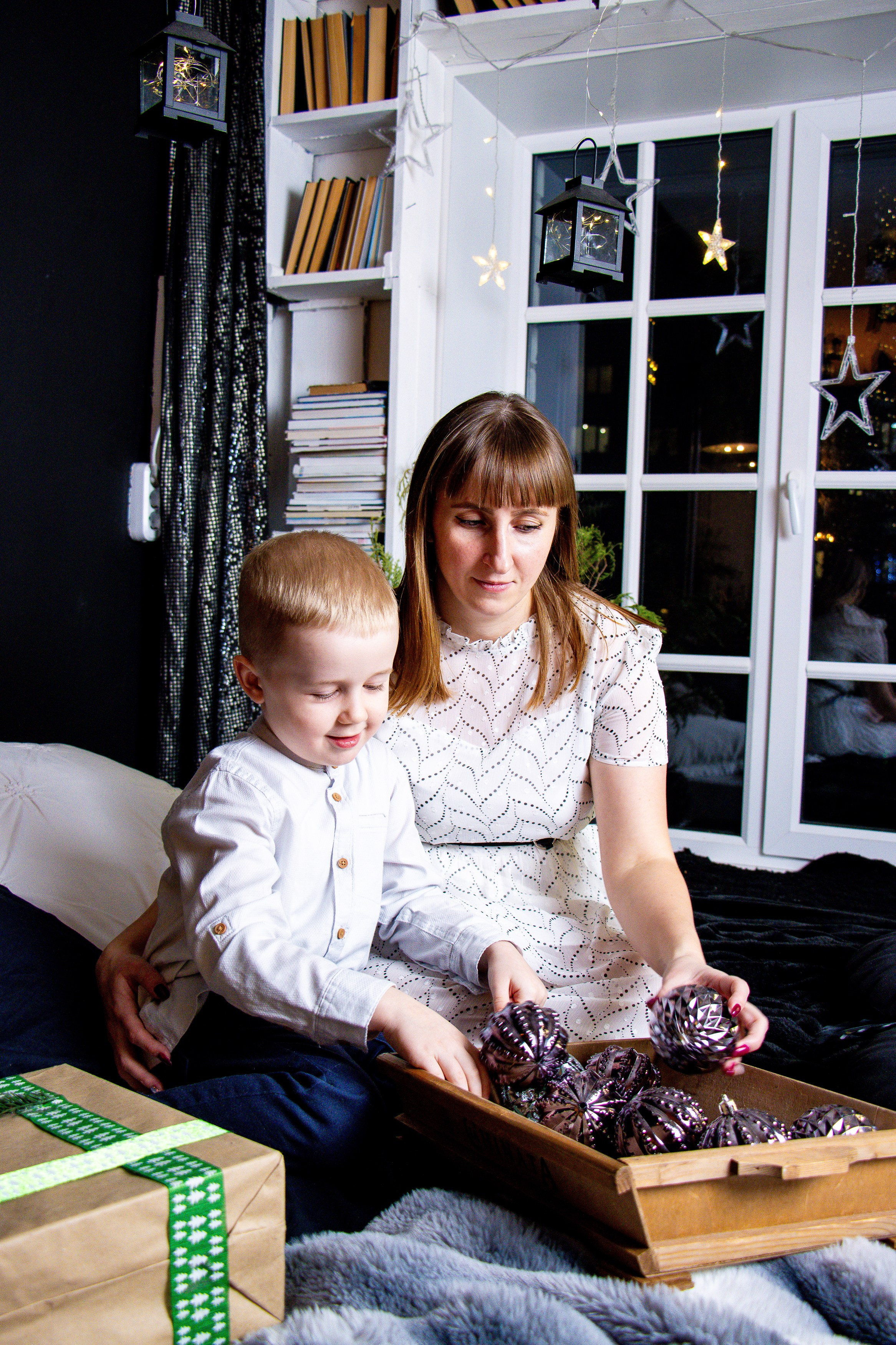 Новогодняя съёмка мама+сын. Фотограф Татьяна Матрос