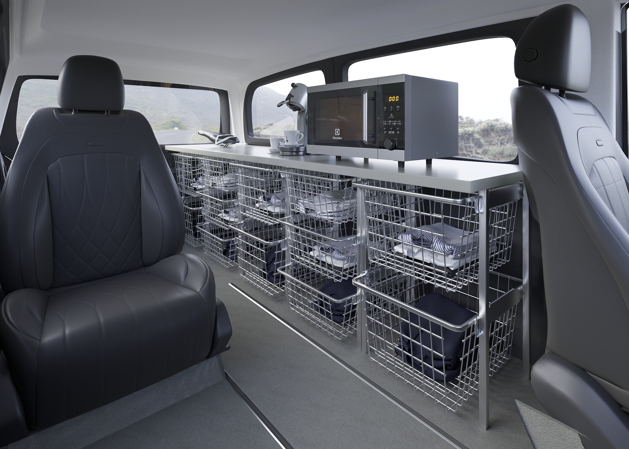 AGGIORNAMENTO DEL MINIVAN MERCEDES (MONACO, MONTE-CARLO). Irina Balykina — Interior 3D Visualisation