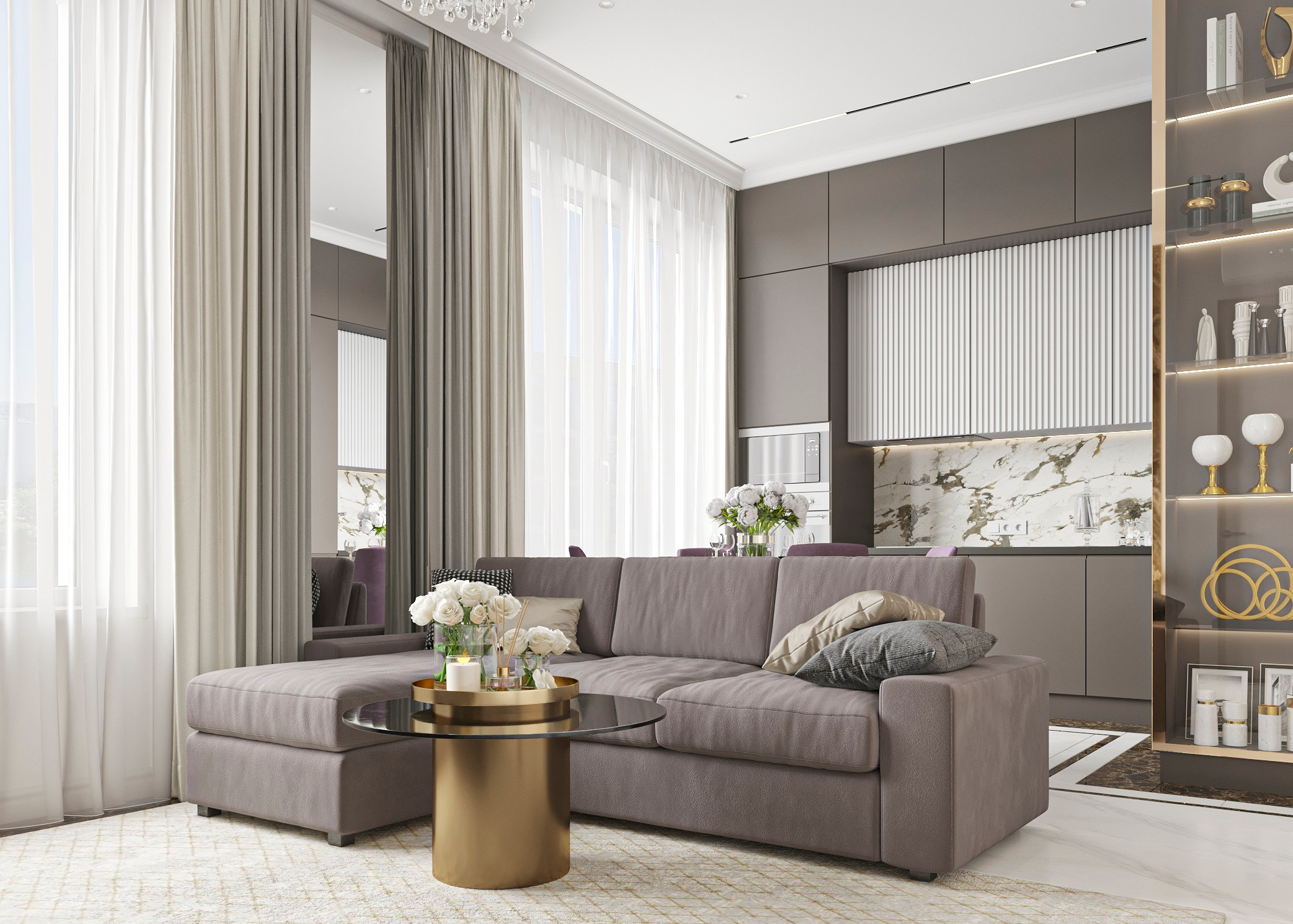 ЖК РИВЕР ПАРК (МОСКВА) 63 КВ.М. Irina Balykina — Interior 3D Visualisation